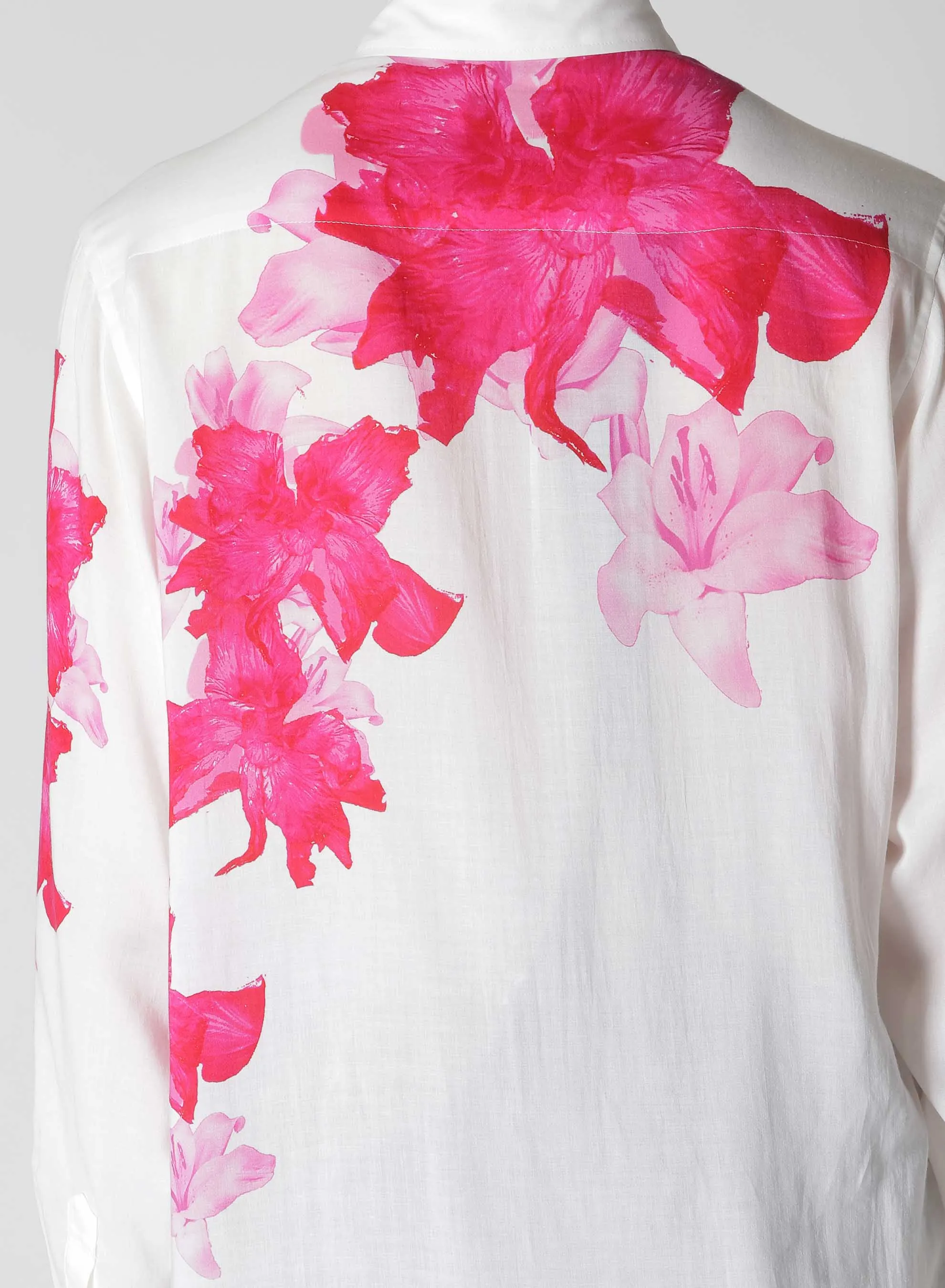 CELLULOSE PINK FLOWER DESIGNED BLOUSE sold by Yohji Yamamoto product image thumbnail 4
