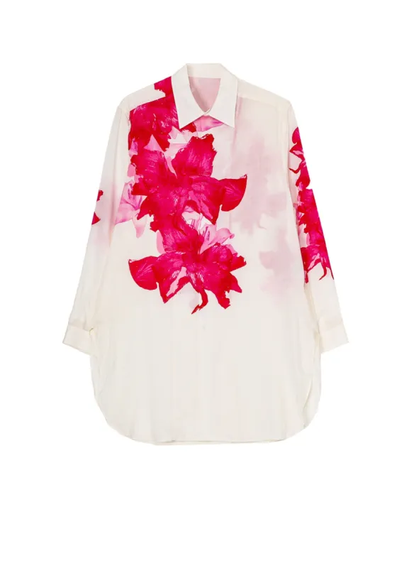 CELLULOSE PINK FLOWER DESIGNED BLOUSE made by Yohji Yamamoto