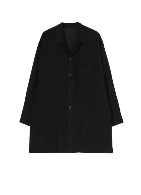 CELLULOSE LAWN OPEN COLLAR BLOUSE sold by Yohji Yamamoto