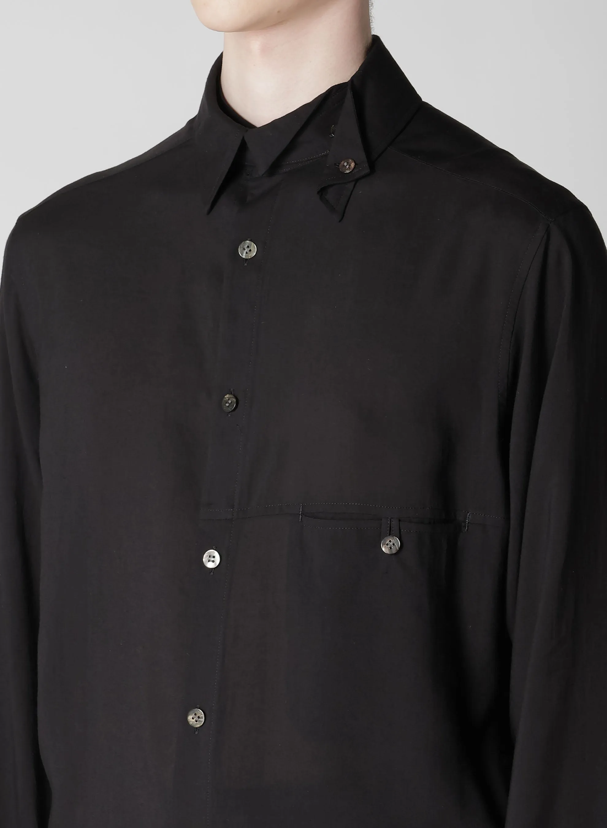CELLULOSE LOAN ARRANGED SPARE COLLAR BLOUSE sold by Yohji Yamamoto product image thumbnail 3