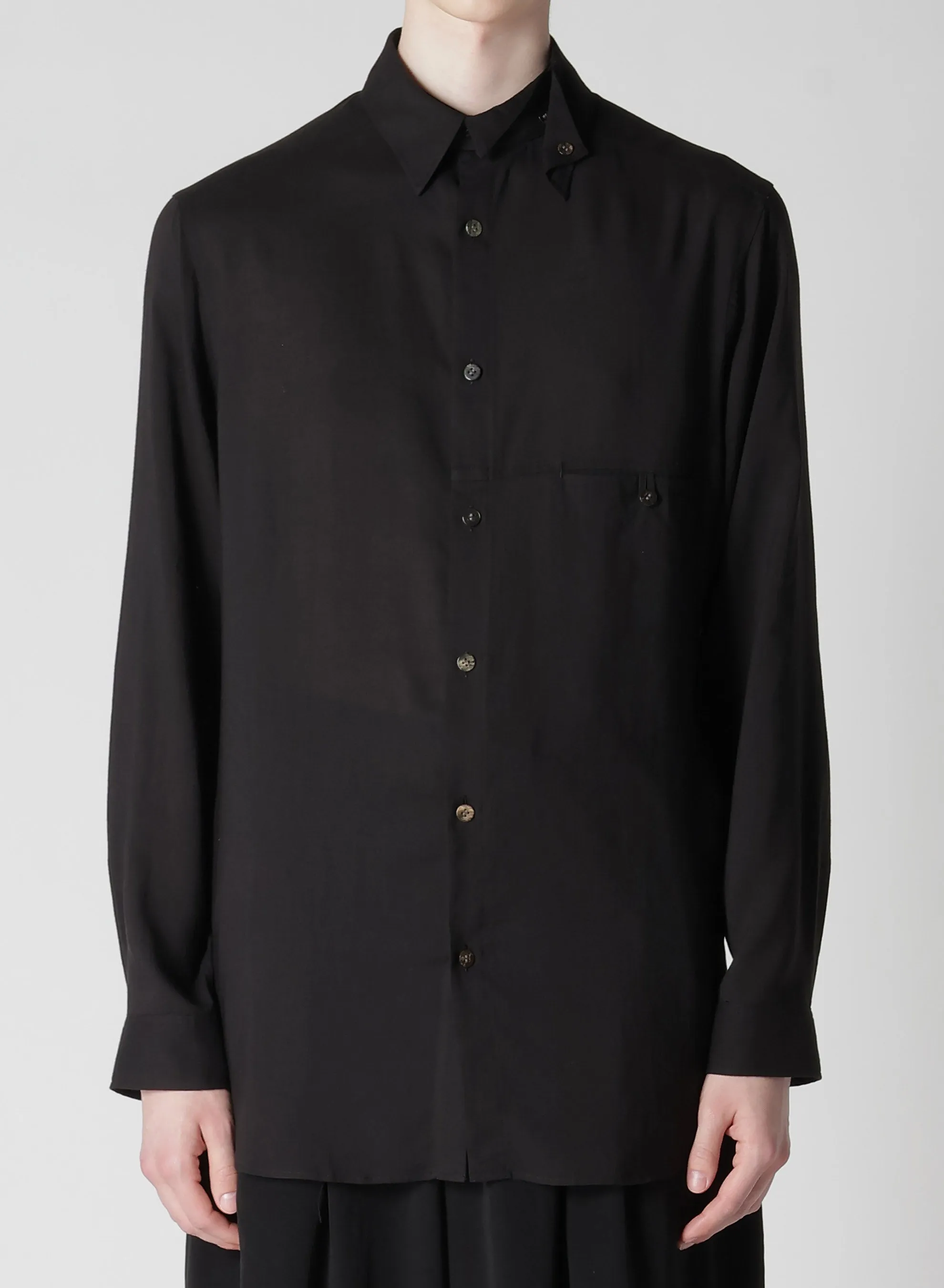 CELLULOSE LOAN ARRANGED SPARE COLLAR BLOUSE sold by Yohji Yamamoto product image thumbnail 2