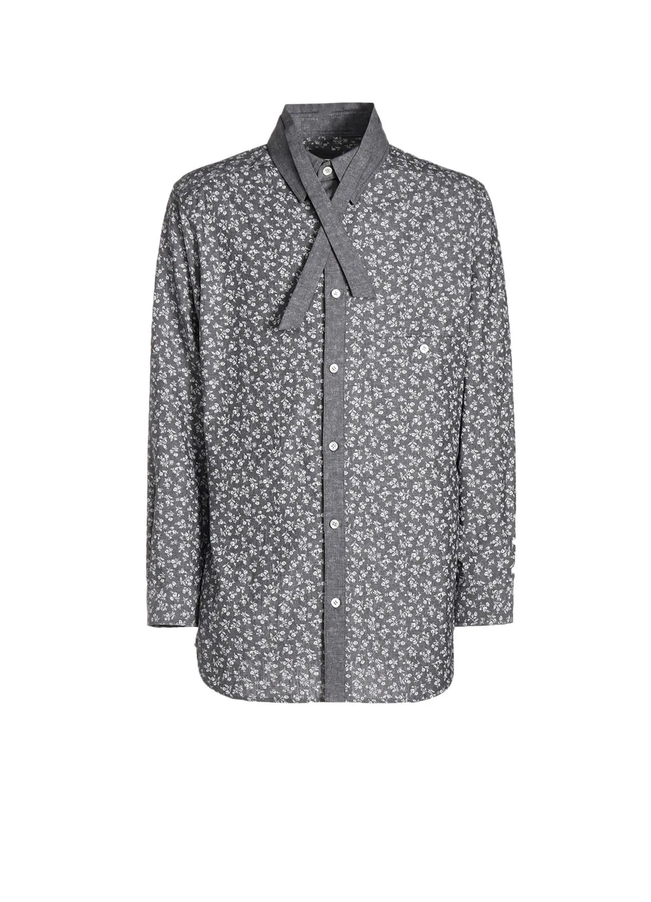 BK DUNGAREE RIBBON SPARE COLLAR BLOUSE sold by Yohji Yamamoto