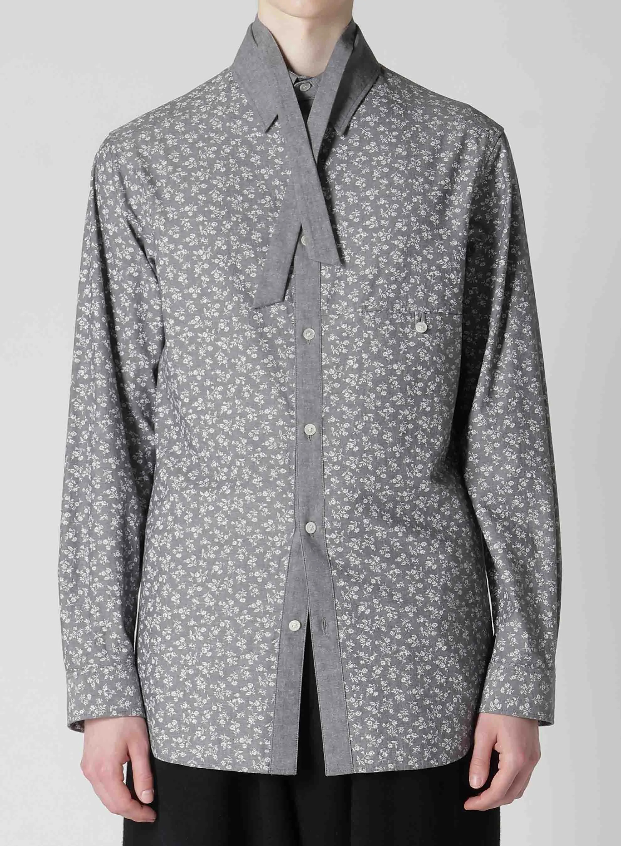 BK DUNGAREE RIBBON SPARE COLLAR BLOUSE sold by Yohji Yamamoto product image thumbnail 2