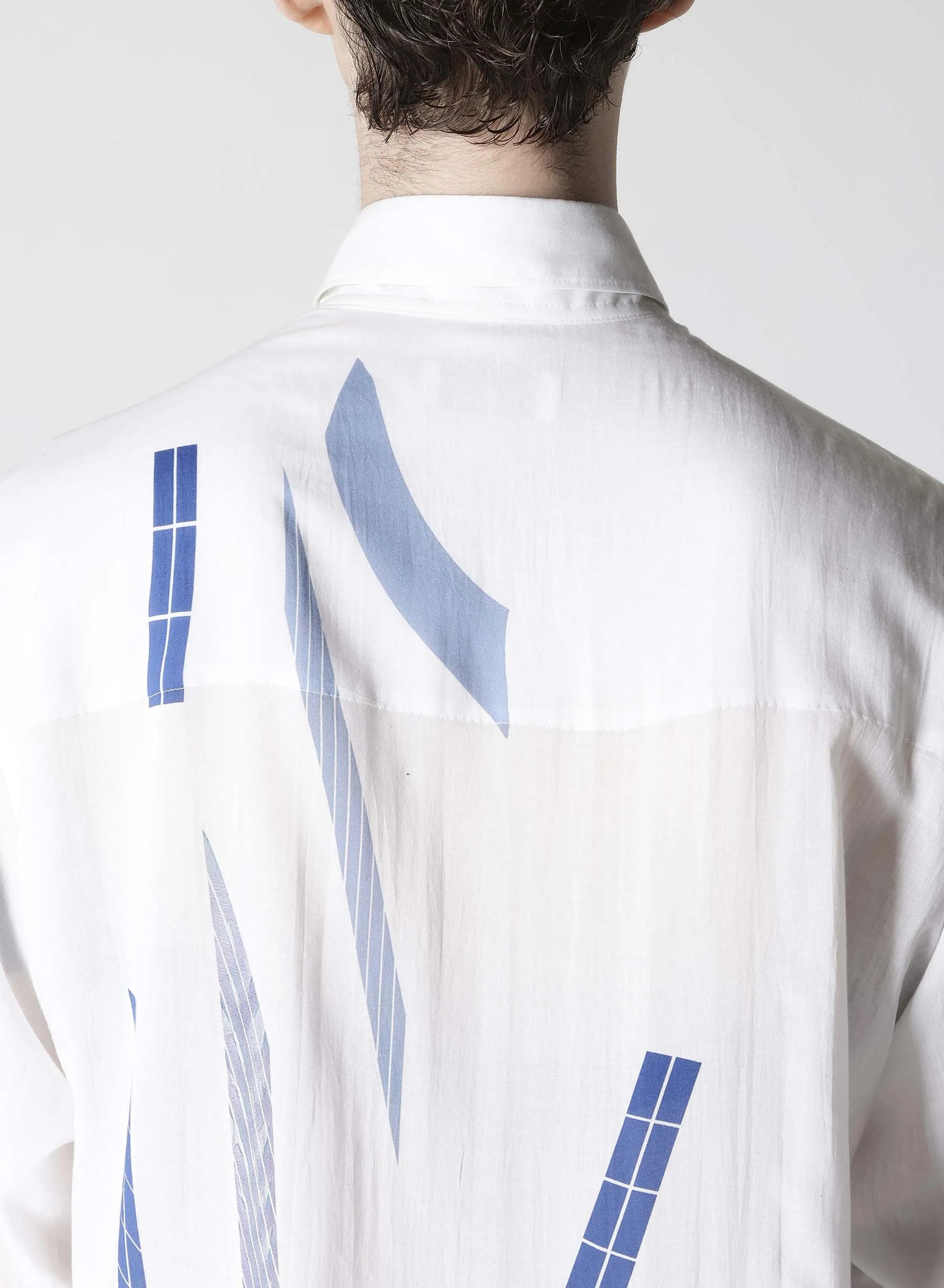 CELLULOSE BLUE MOTIF BLOUSE sold by Yohji Yamamoto product image thumbnail 4