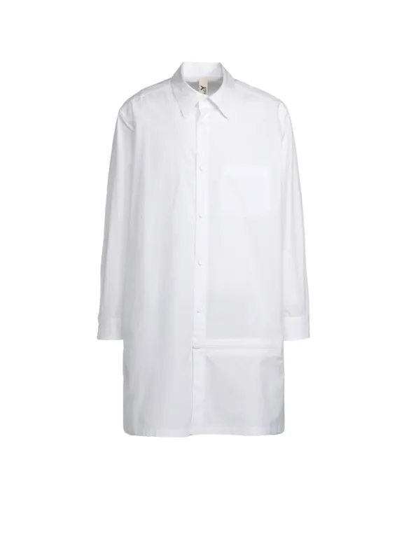 COTTON BROAD LEFT FRONT ZIPPER SLIT SHIRT sold by Yohji Yamamoto