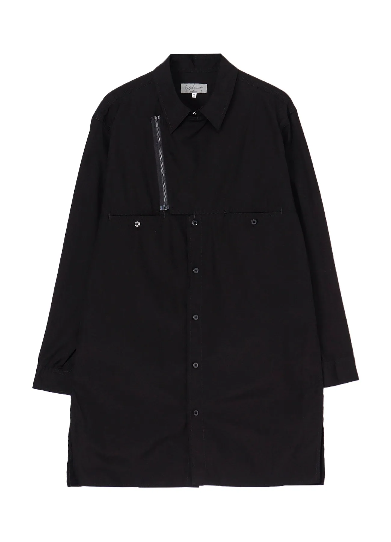 BROAD CHAIN STITCH BLOUSE WITH ZIPPER sold by Yohji Yamamoto product image thumbnail 2