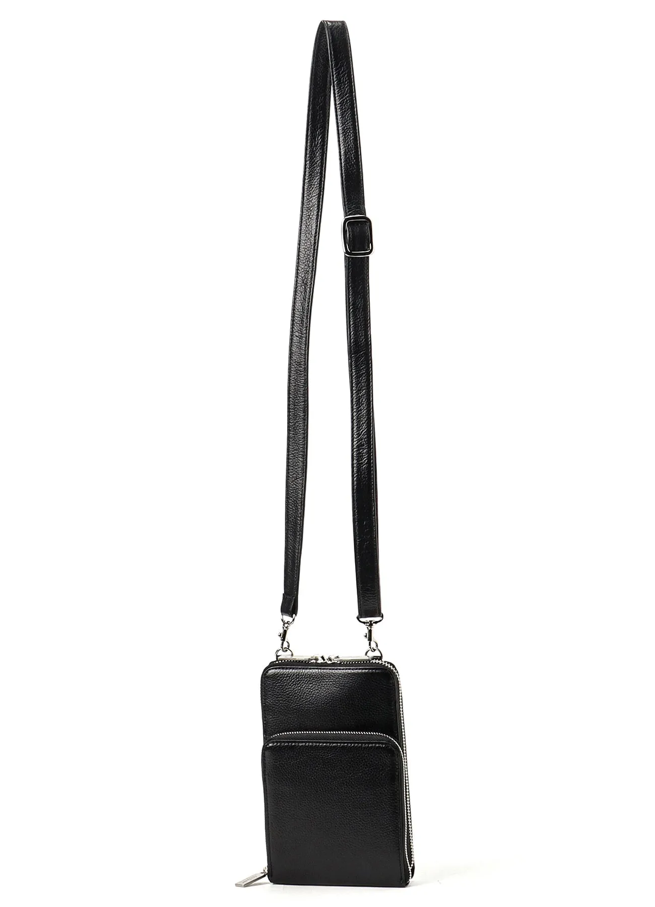 SOFT SHRINK LEATHER DOUBLE ZIP PHONE CASE sold by Yohji Yamamoto product image thumbnail 2