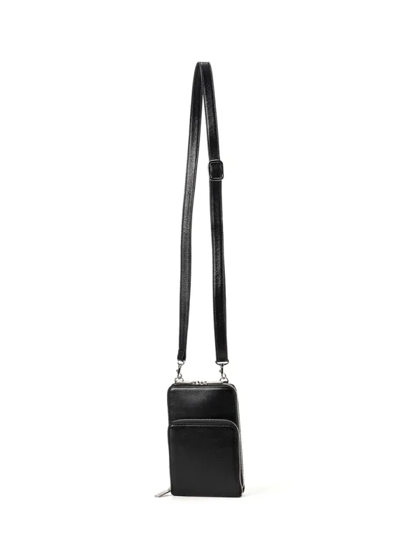 SOFT SHRINK LEATHER DOUBLE ZIP PHONE CASE sold by Yohji Yamamoto