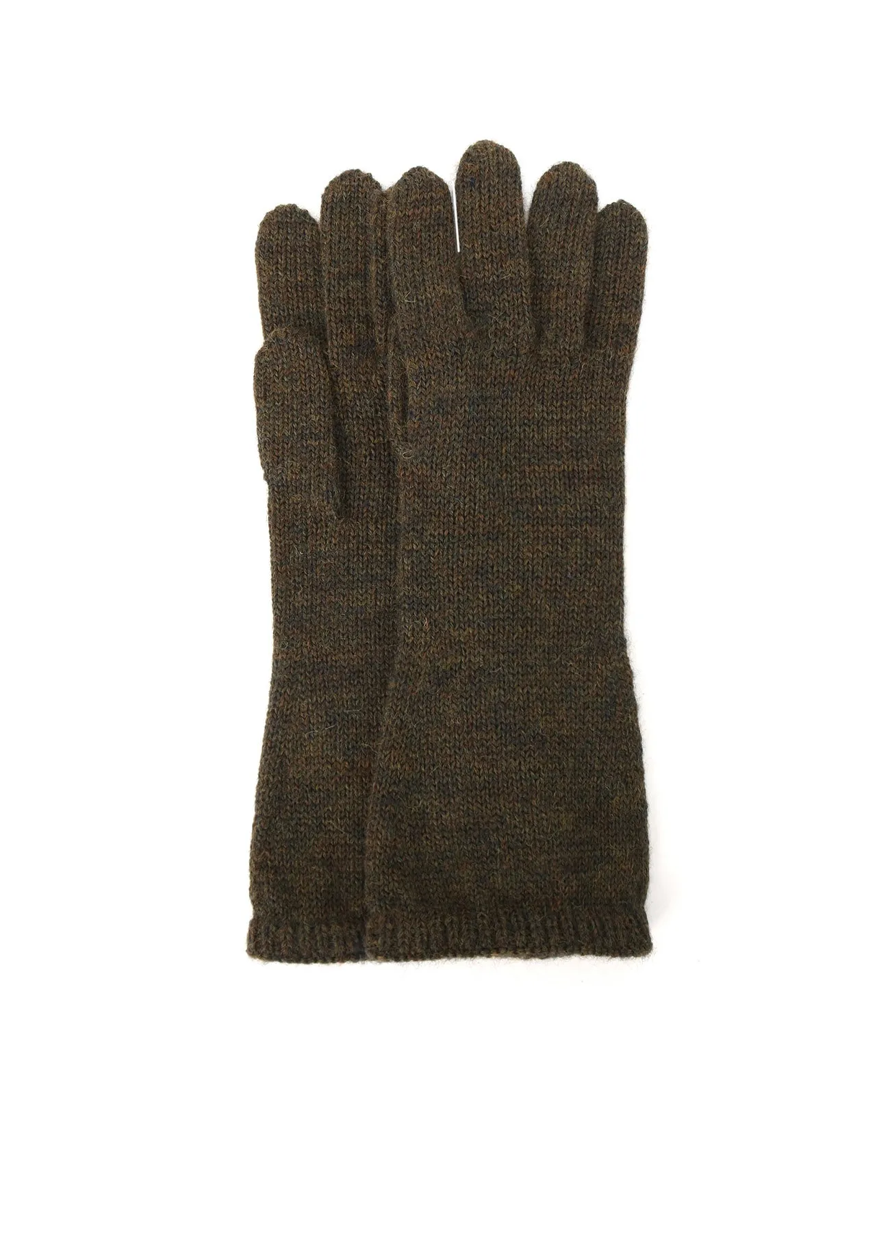5G/WOOL PANTSLAIN STITCH LONG KNITTED GLOVES sold by Yohji Yamamoto