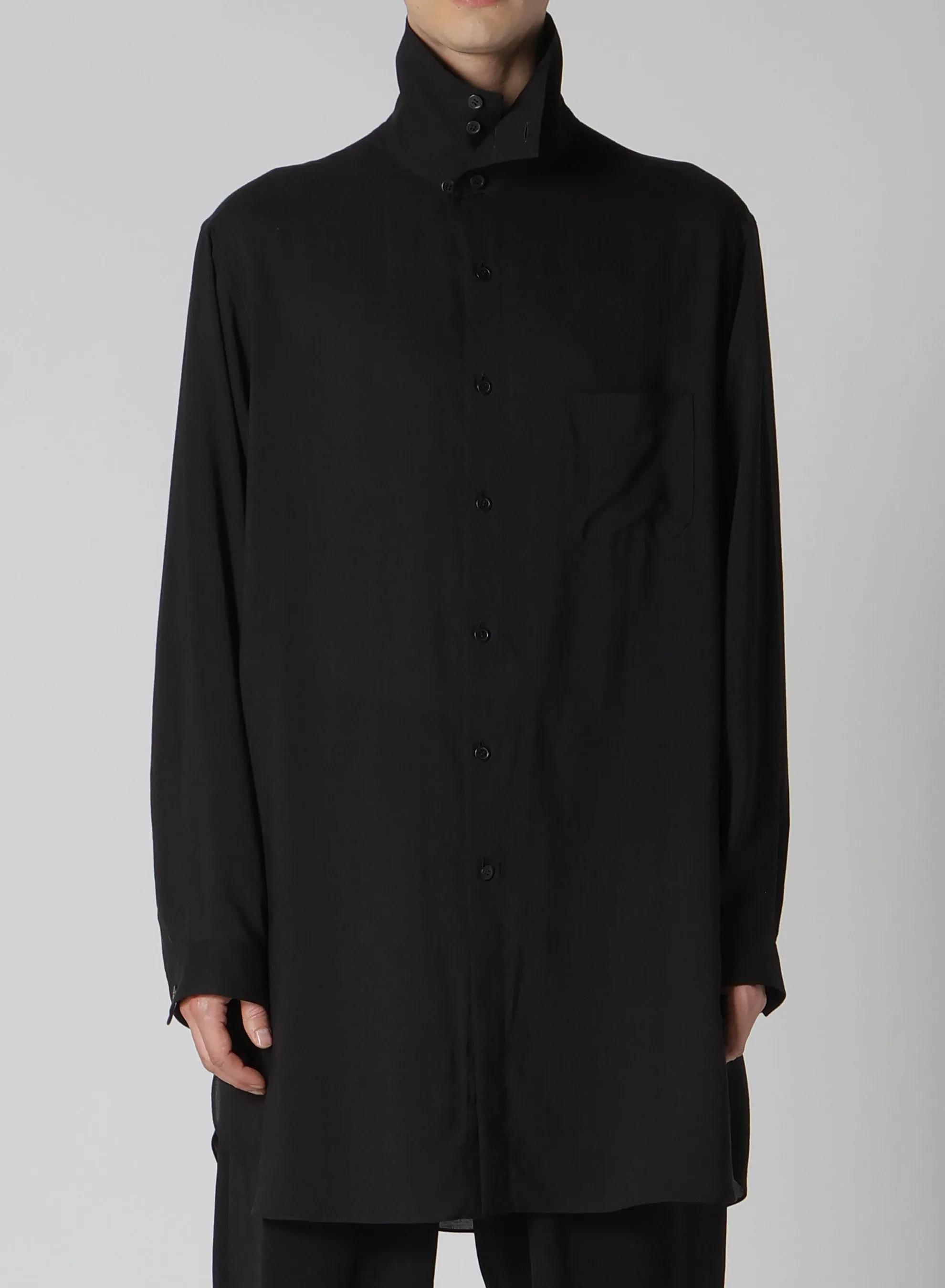 CELLULOSE LOAN STAND COLLAR BLOUSE sold by Yohji Yamamoto product image thumbnail 2