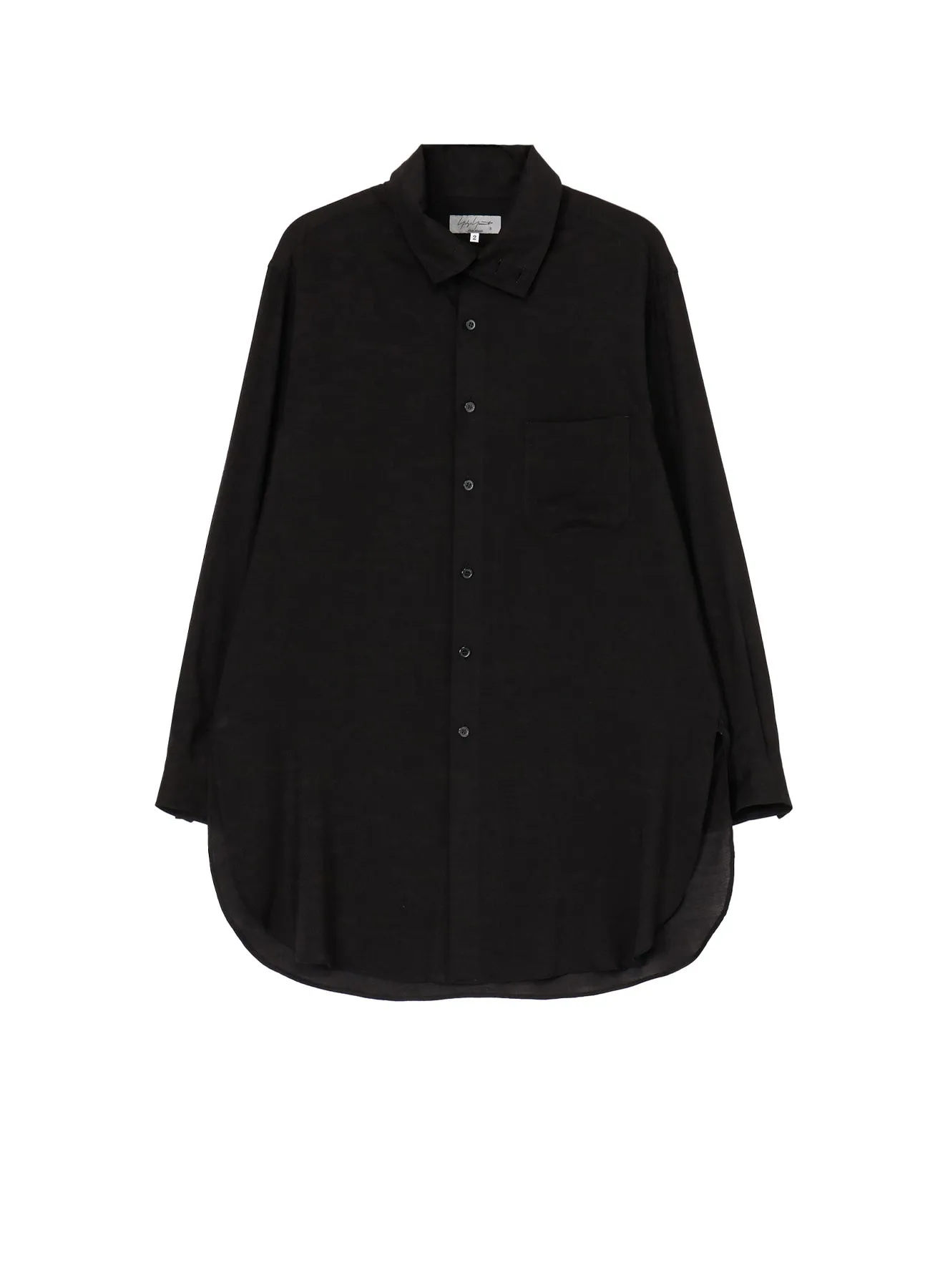 CELLULOSE LOAN STAND COLLAR BLOUSE sold by Yohji Yamamoto