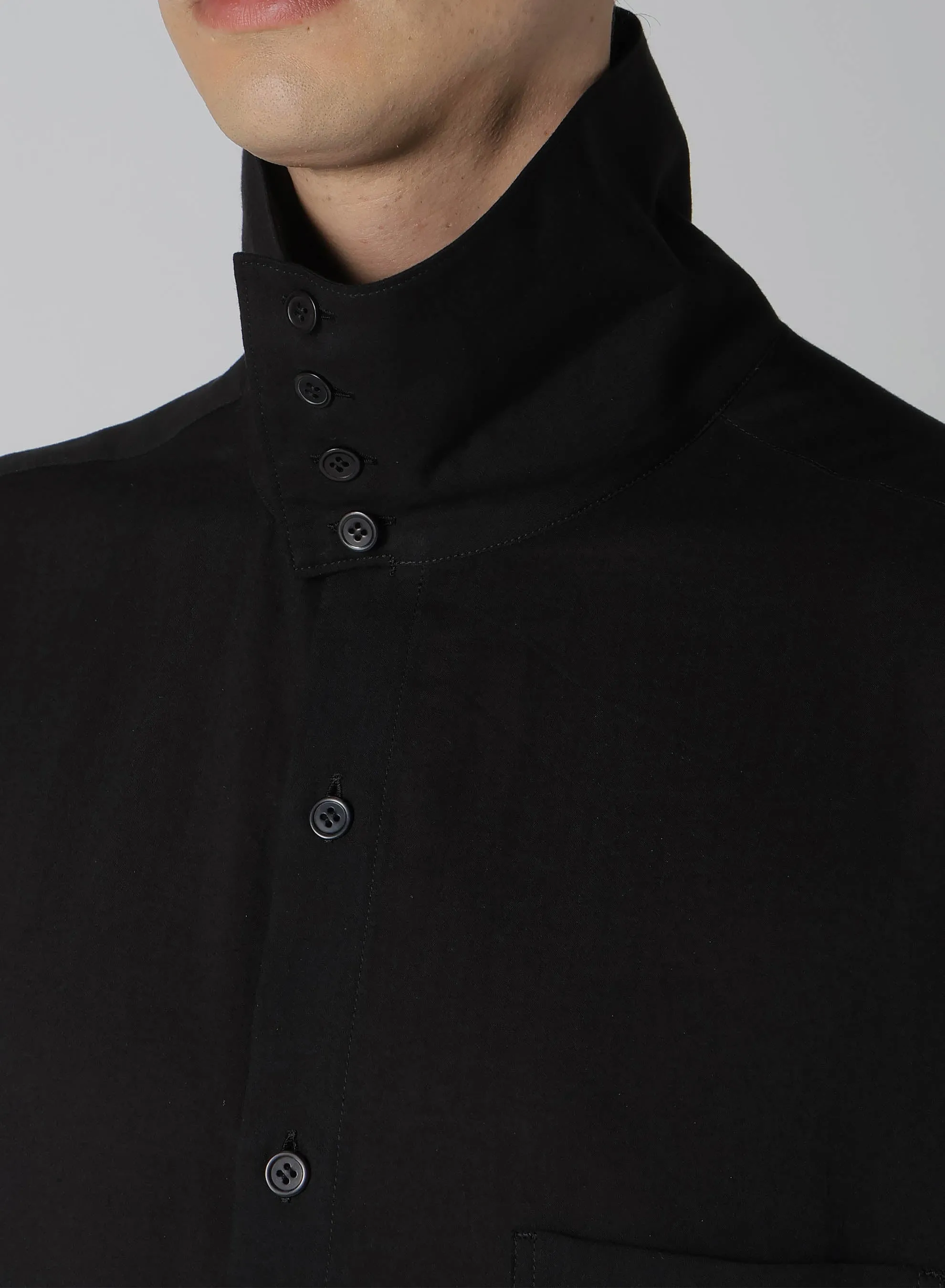 CELLULOSE LOAN STAND COLLAR BLOUSE sold by Yohji Yamamoto product image thumbnail 4