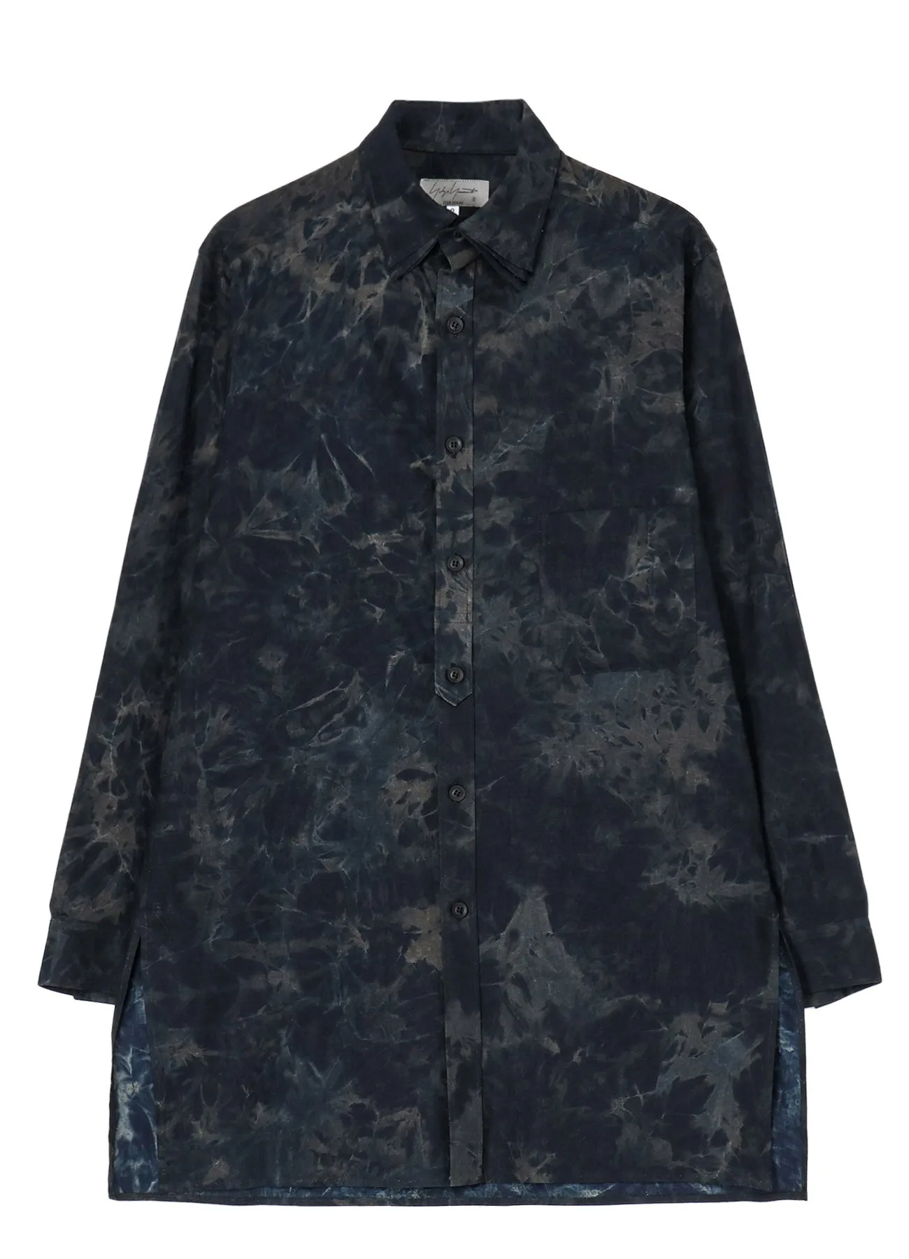 COTTON LINEN SHEETING INK PLACKET TAB TRIPLE COLLAR BLOUSE sold by Yohji Yamamoto product image thumbnail 3