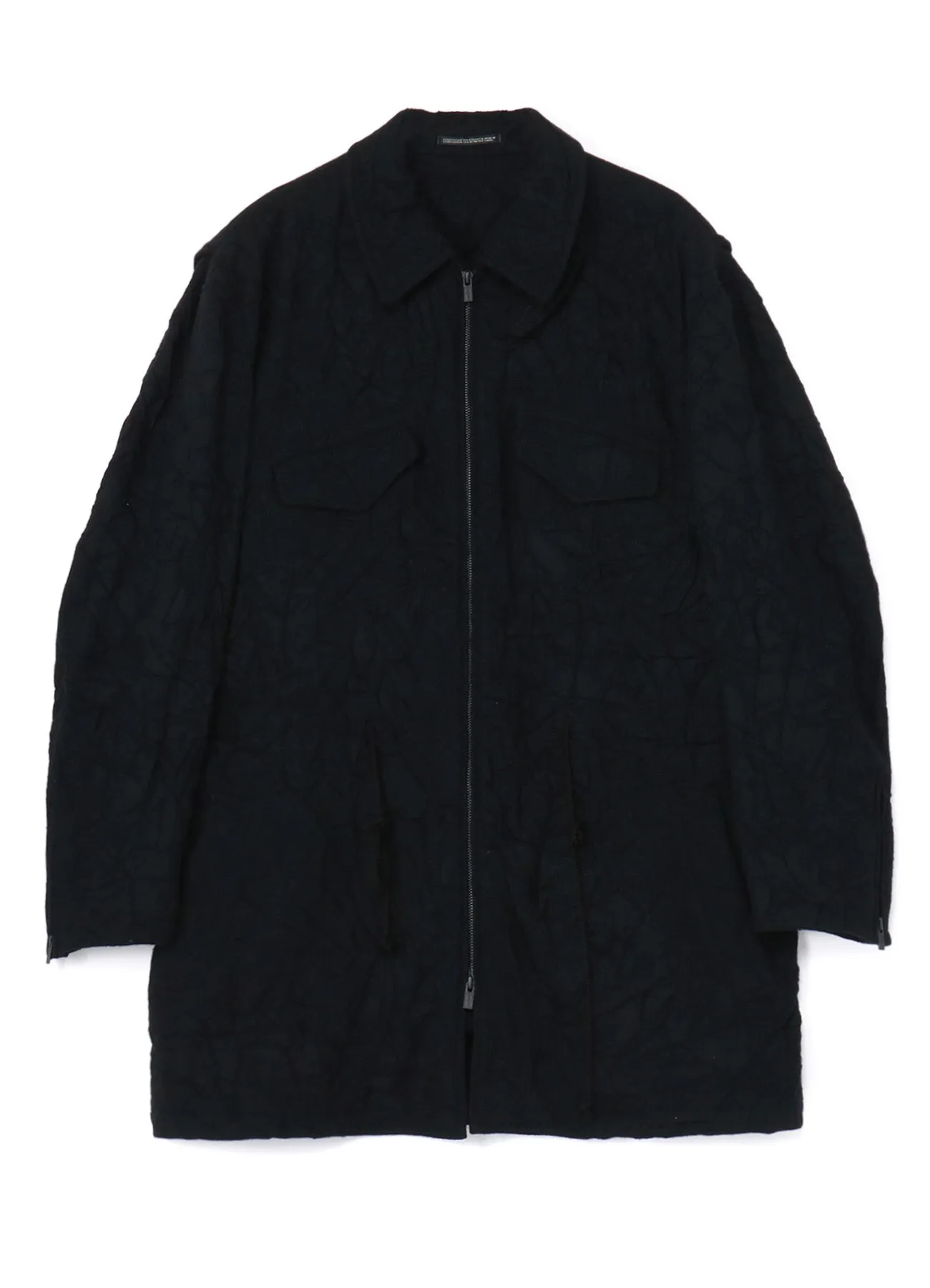 WRINKLE PROCESSED FLANNEL R-WRINKLE PROCESSED STRING BLOUSON sold by Yohji Yamamoto product image thumbnail 2