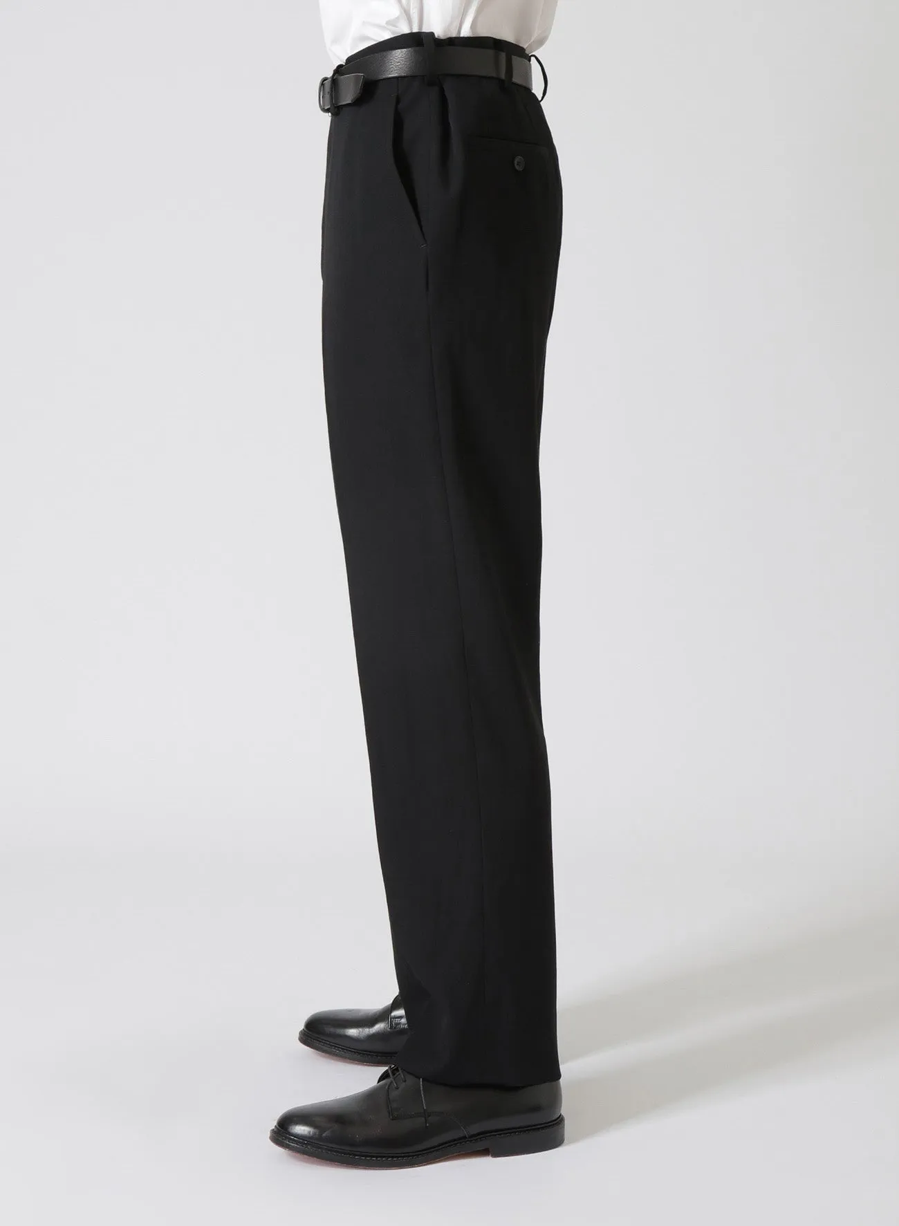 WOOL GABARDINE NON-PLEATED PANTS sold by Yohji Yamamoto product image thumbnail 4