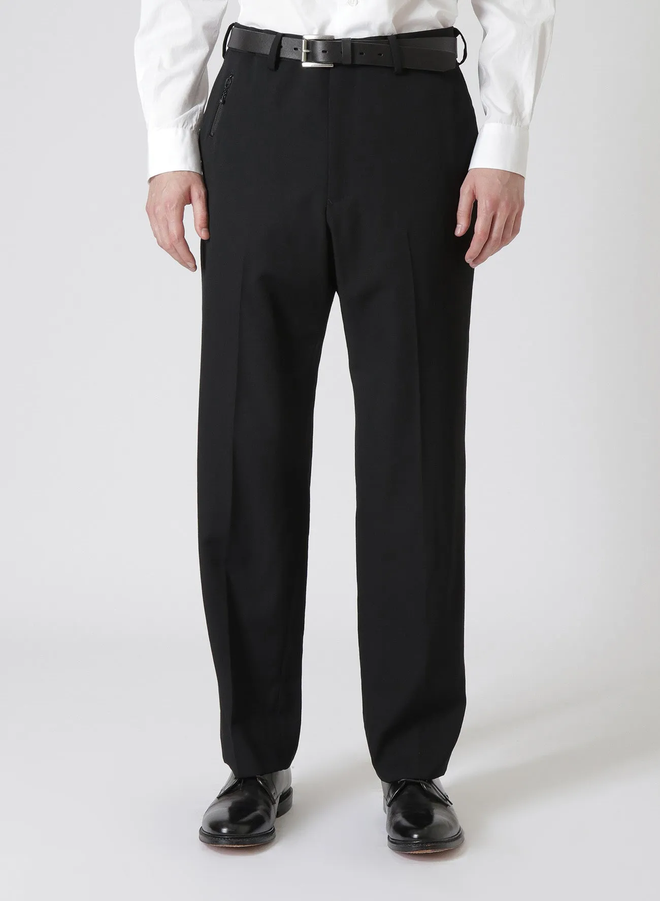 WOOL GABARDINE NON-PLEATED PANTS sold by Yohji Yamamoto product image thumbnail 2