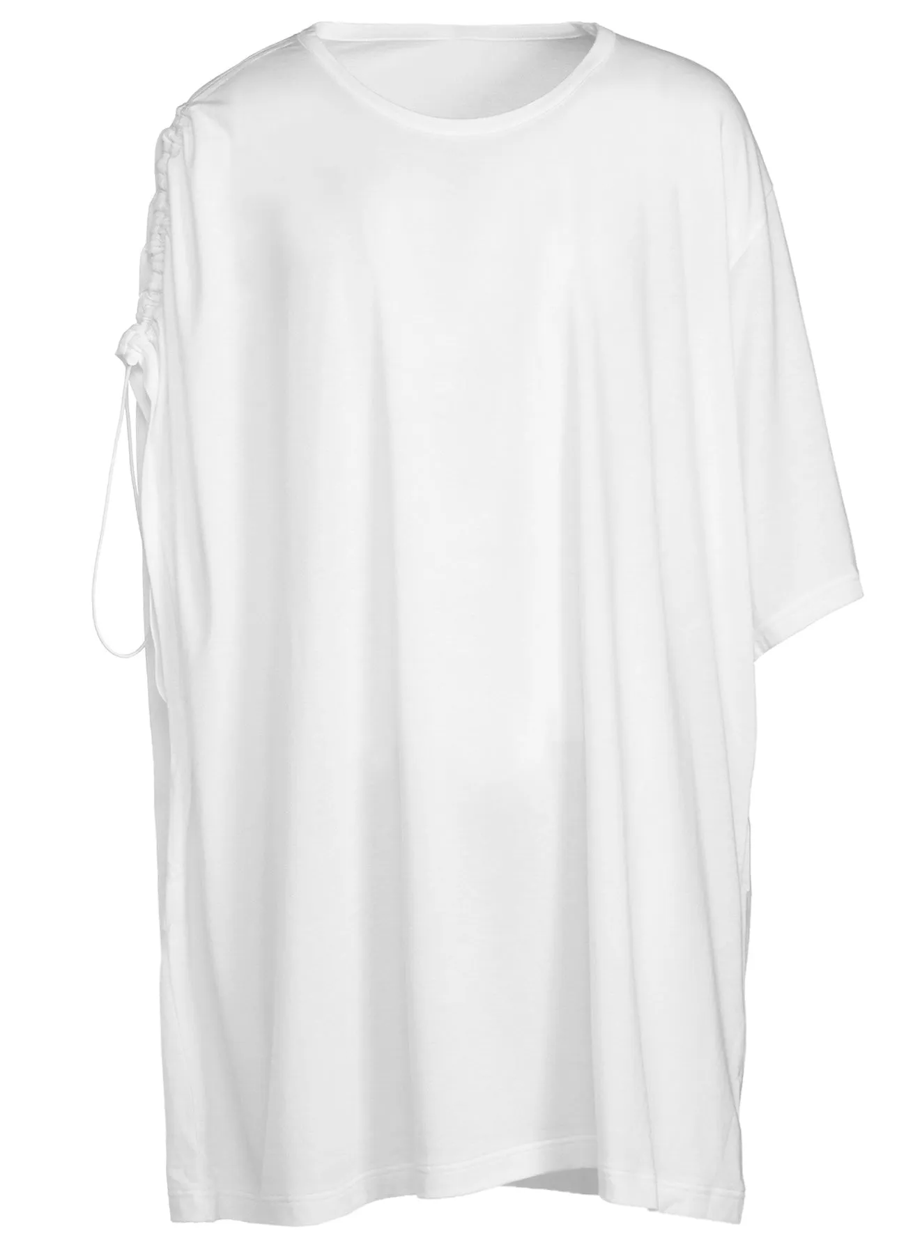 COTTON MODAL JERSEY SHOULDER SHIRRING SHORT SLEEVE BIG T-SHIRT sold by Yohji Yamamoto product image thumbnail 2