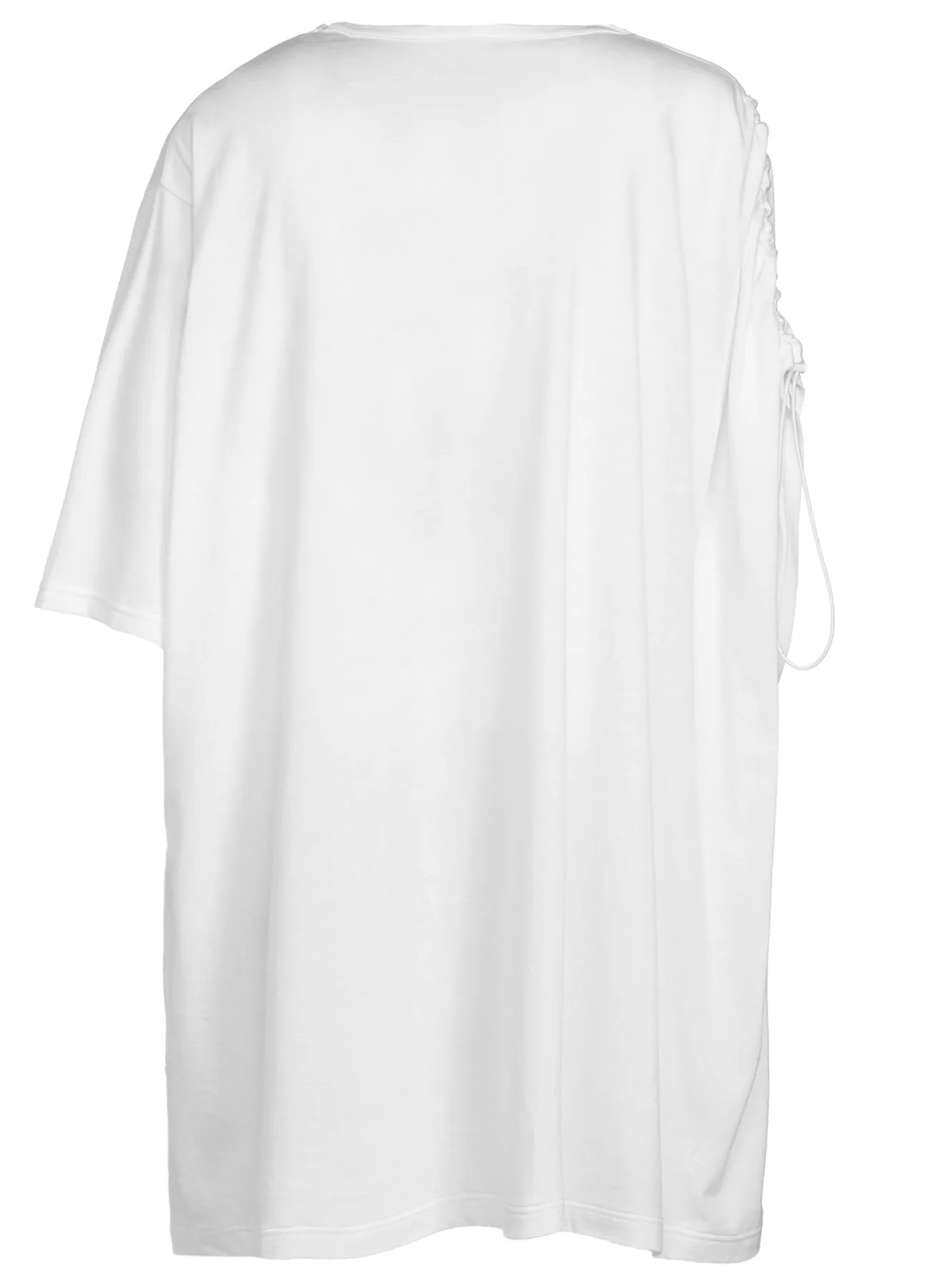 COTTON MODAL JERSEY SHOULDER SHIRRING SHORT SLEEVE BIG T-SHIRT sold by Yohji Yamamoto product image thumbnail 4