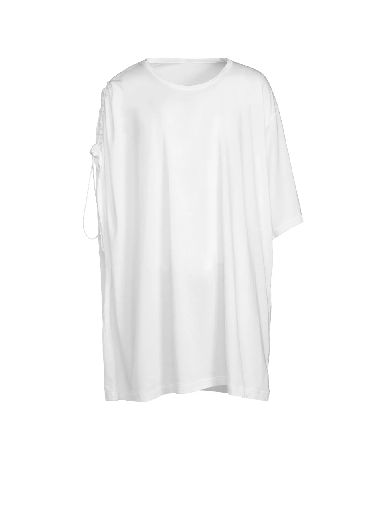COTTON MODAL JERSEY SHOULDER SHIRRING SHORT SLEEVE BIG T-SHIRT sold by Yohji Yamamoto