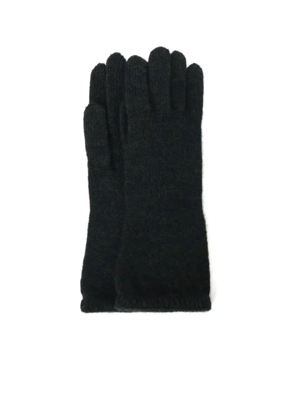 5G/WOOL PANTSLAIN STITCH LONG KNITTED GLOVES sold by Yohji Yamamoto