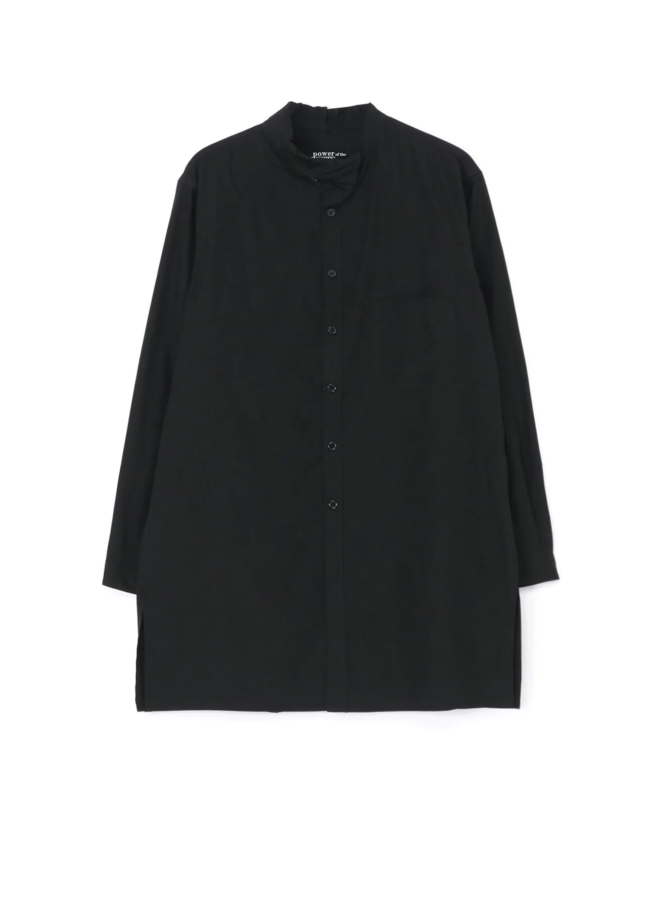 COTTON BROADCLOTH ASYMMETRIC COLLAR SHIRT sold by Yohji Yamamoto