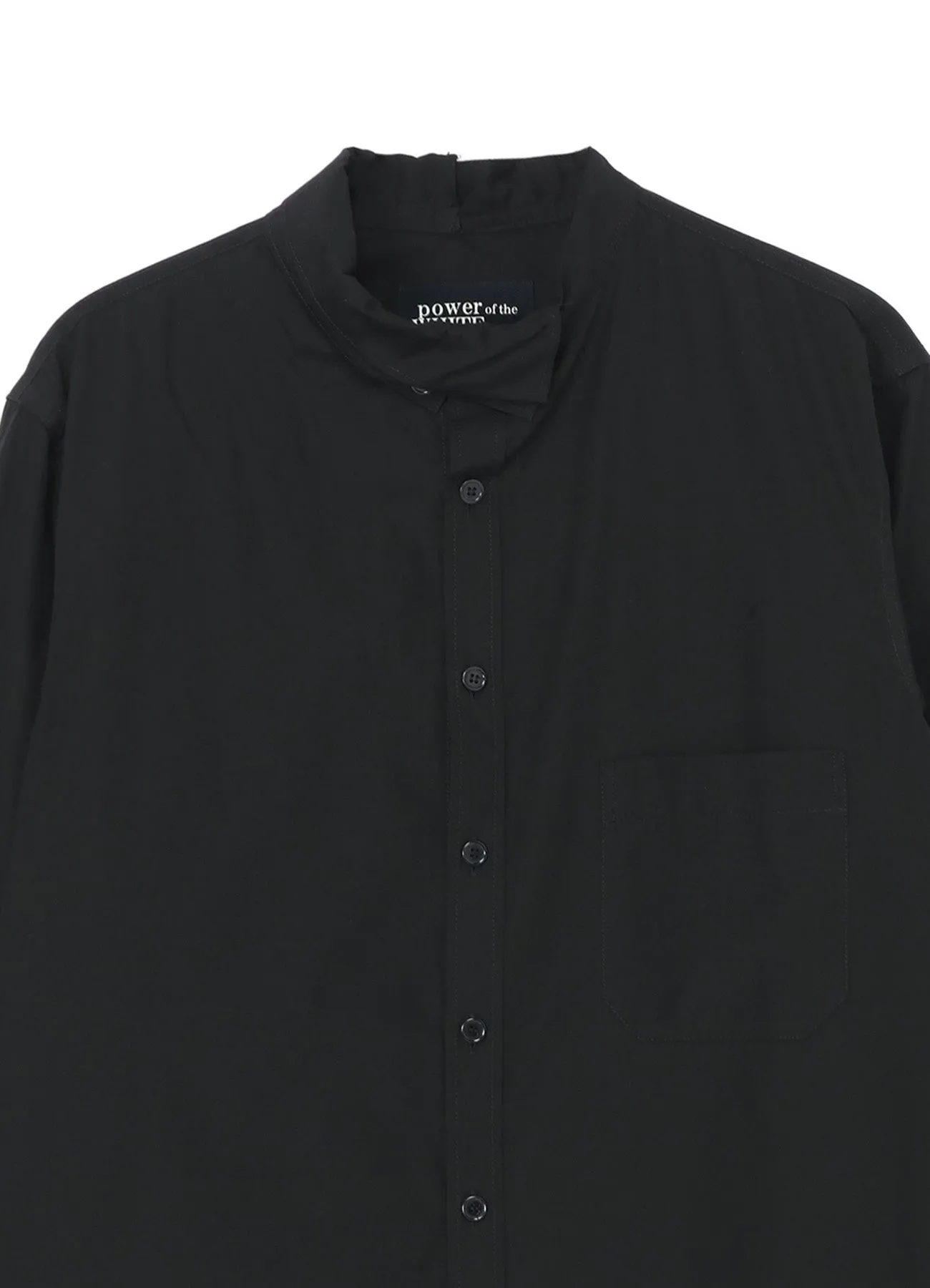 COTTON BROADCLOTH ASYMMETRIC COLLAR SHIRT sold by Yohji Yamamoto product image thumbnail 4