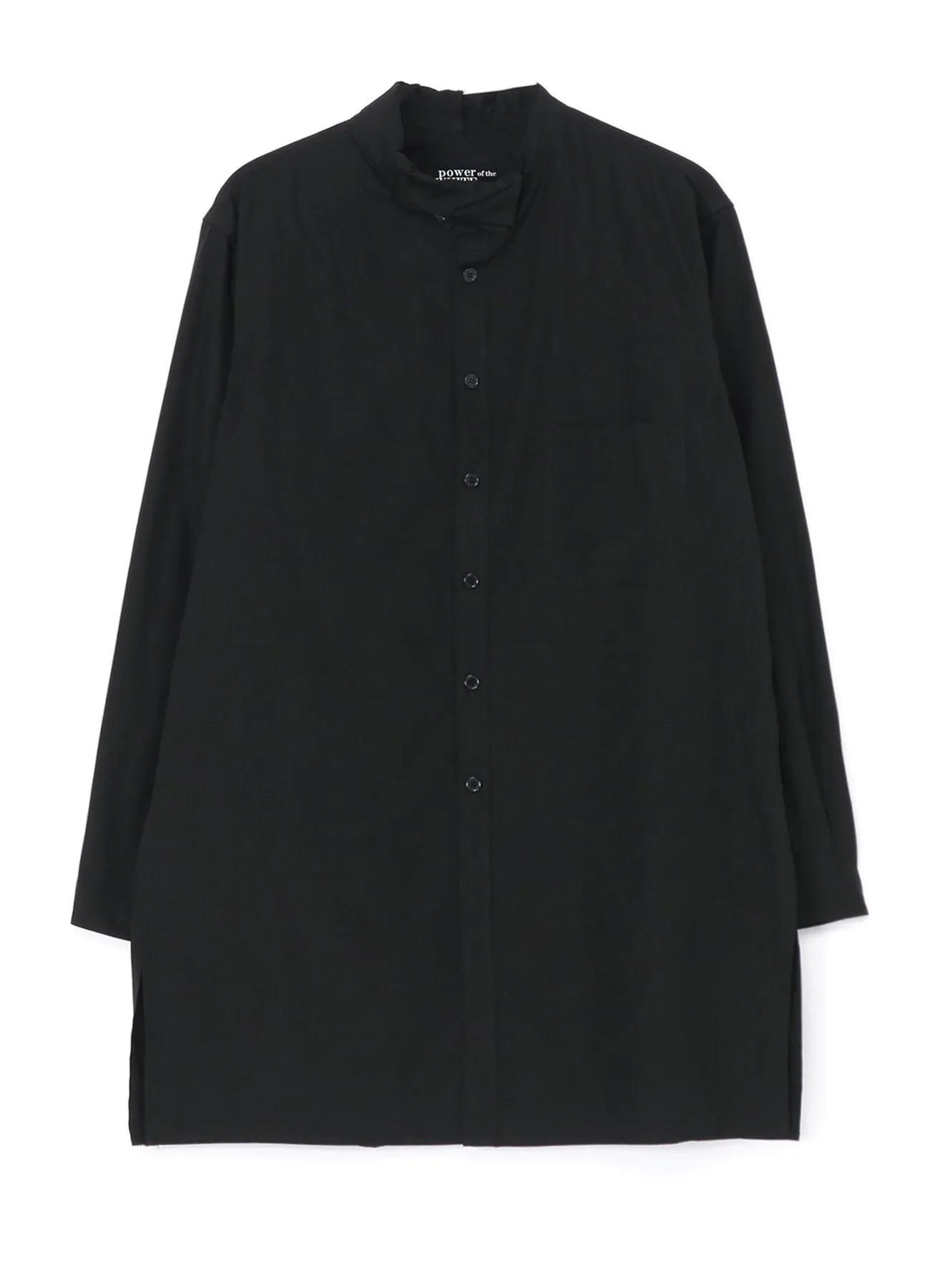 COTTON BROADCLOTH ASYMMETRIC COLLAR SHIRT sold by Yohji Yamamoto product image thumbnail 2
