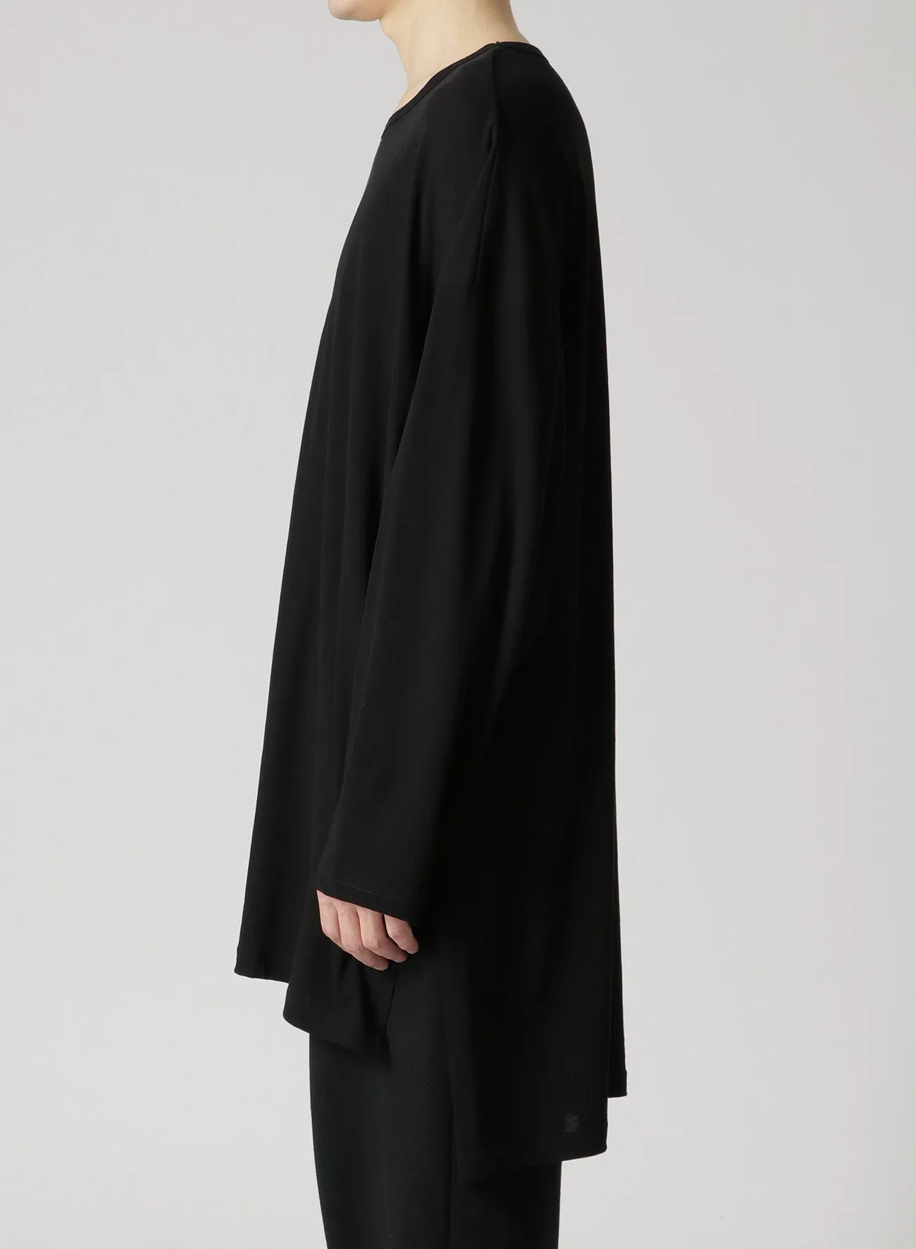 TECHNORAMA COTTON JUMBO LONG SLEEVE T-SHIRT sold by Yohji Yamamoto product image thumbnail 4
