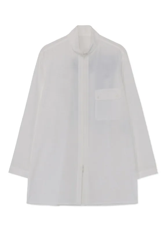 COTTON BROAD STAND-UP COLLAR BLOUSE sold by Yohji Yamamoto