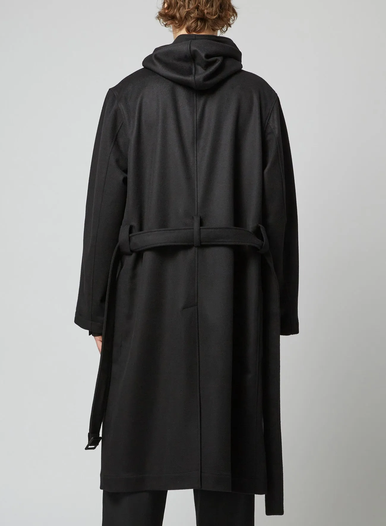 BEAVER FINISHED W/Ca O-SNAP B HOOD COAT sold by Yohji Yamamoto product image thumbnail 5