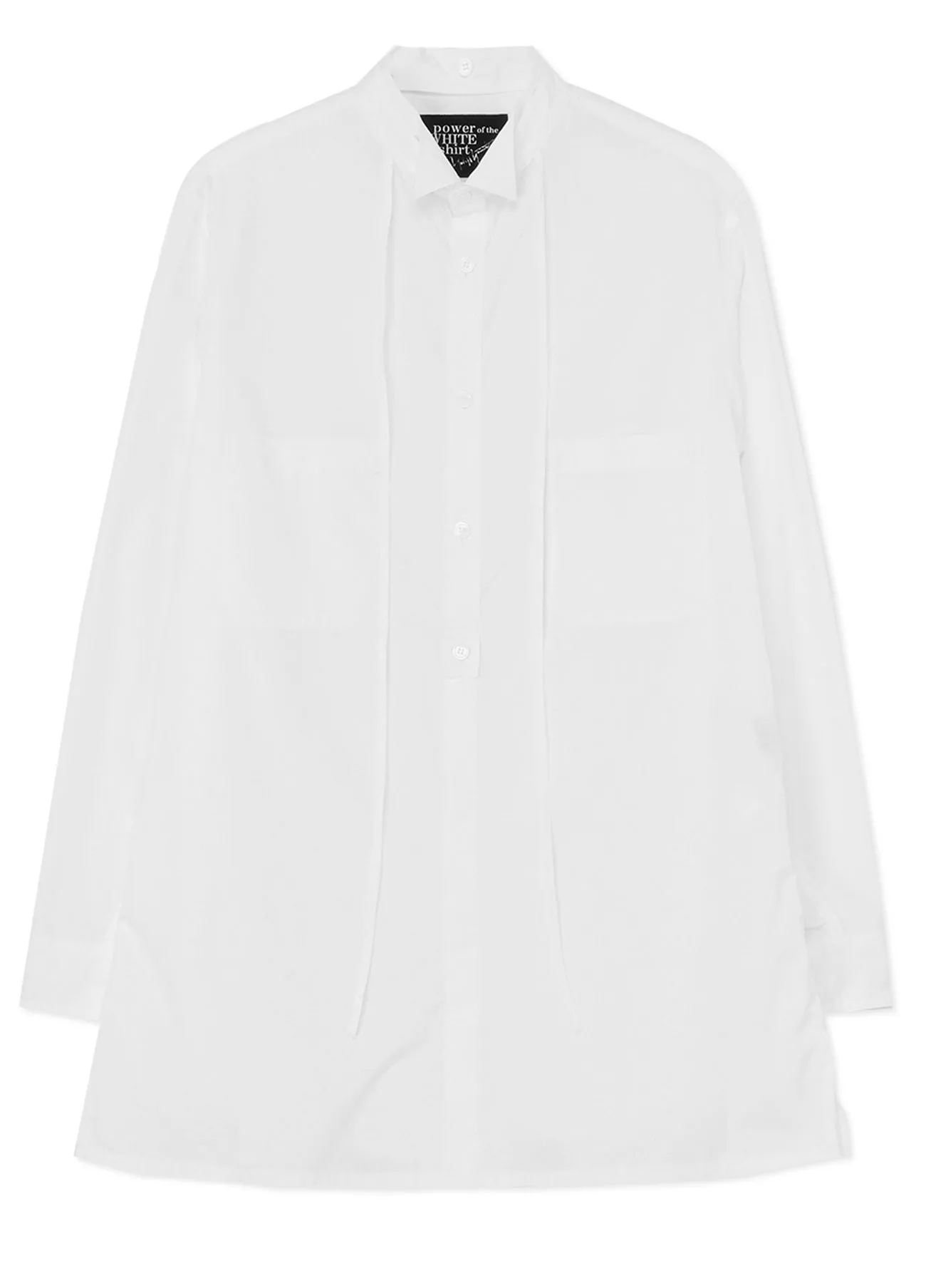 COTTON BROADCLOTH STRING DETAIL SHIRT sold by Yohji Yamamoto product image thumbnail 2