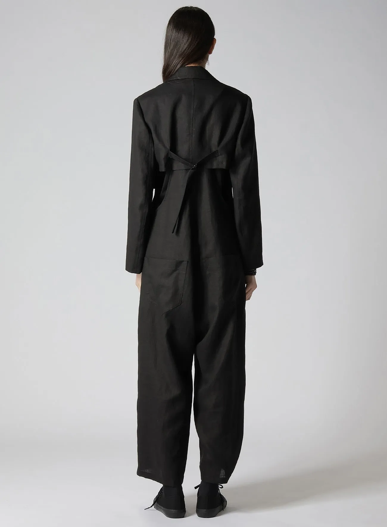 LINEN LAWN SHORT BACK JACKET sold by Yohji Yamamoto product image thumbnail 4