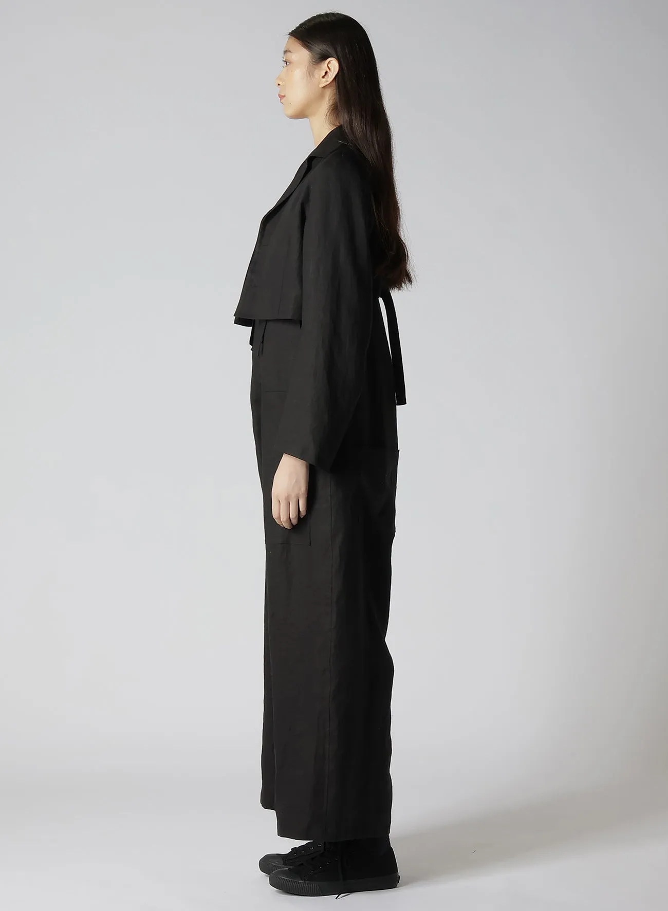 LINEN LAWN SHORT BACK JACKET sold by Yohji Yamamoto product image thumbnail 3