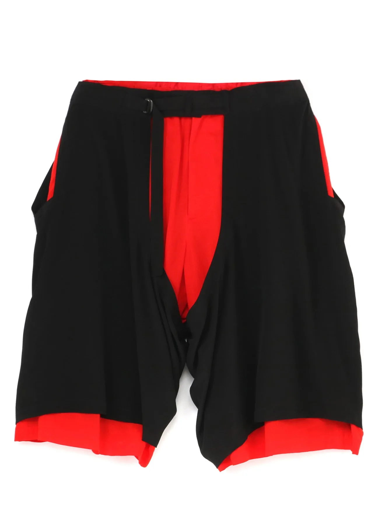 SILK CRAPE DECHINE+RED CELLULOSE LAWN COVER PANTS sold by Yohji Yamamoto product image thumbnail 4