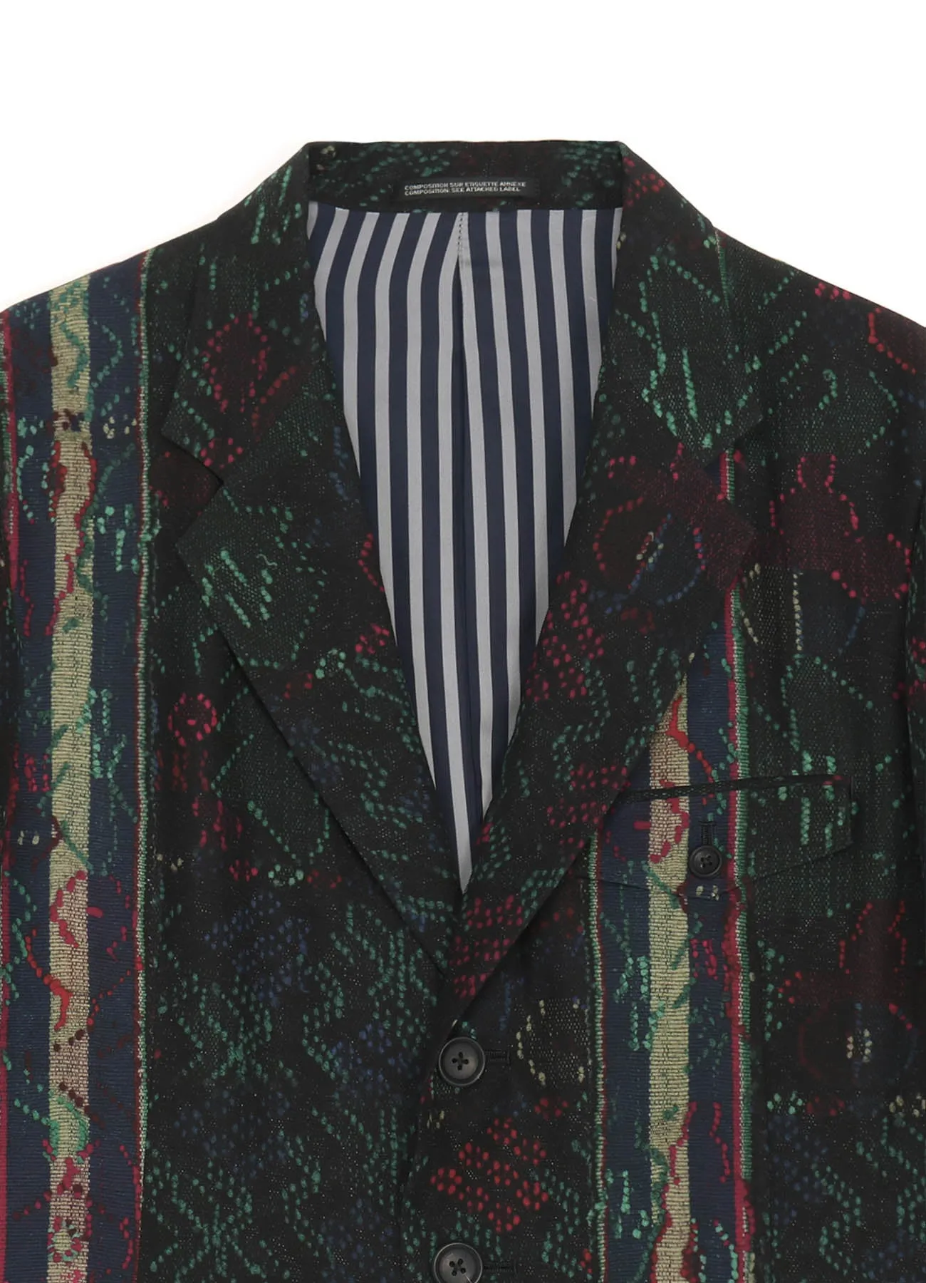 PATTERNED FLAP POCKET 3 BUTTONS JACKET sold by Yohji Yamamoto product image thumbnail 5