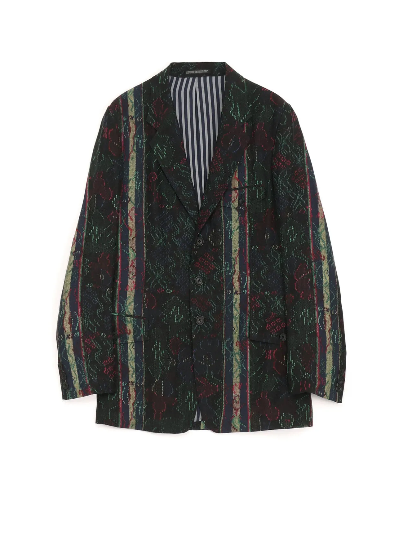 PATTERNED FLAP POCKET 3 BUTTONS JACKET sold by Yohji Yamamoto