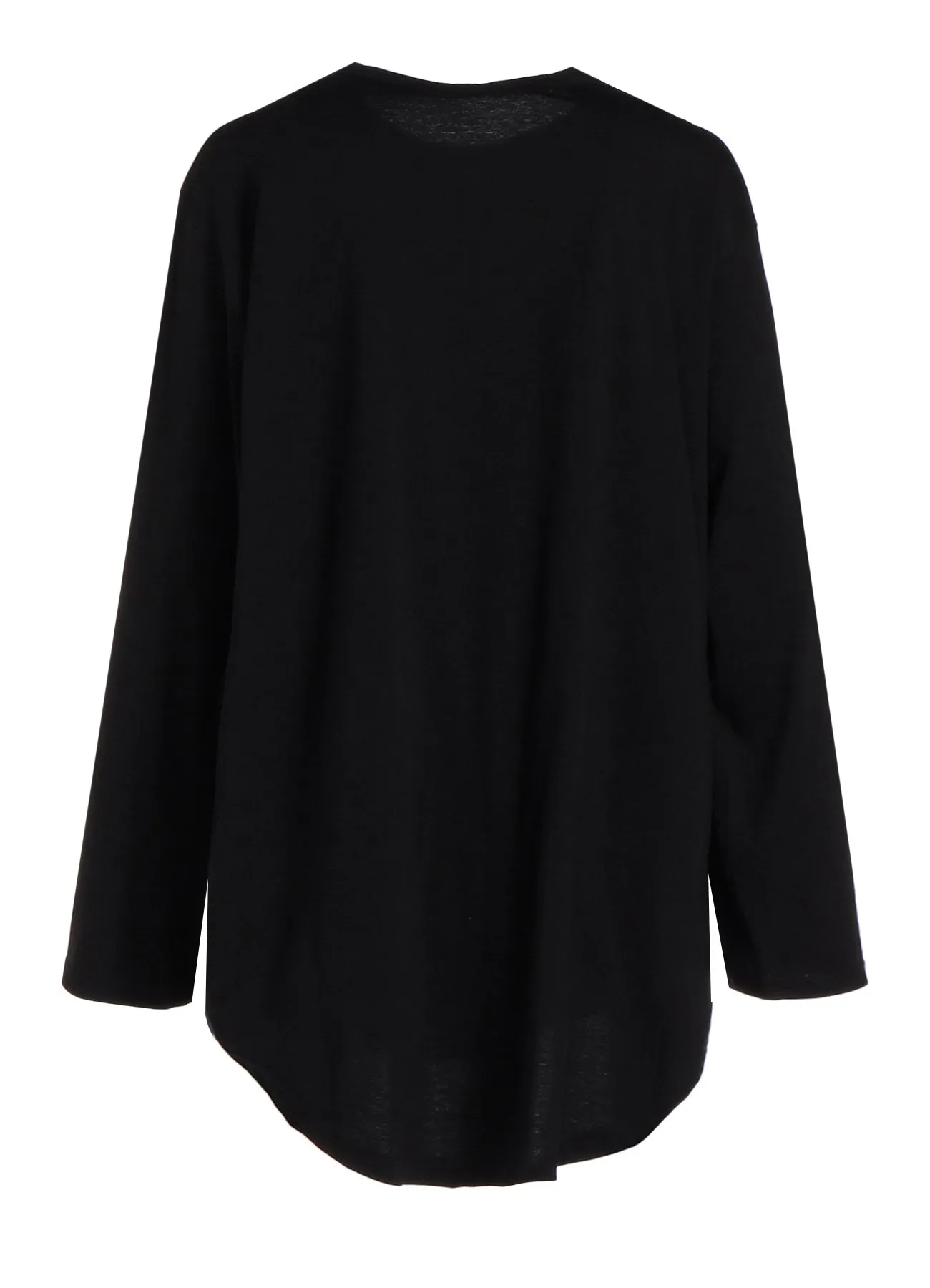 COTTON JERSEY ROUND HEM JUMBO LONG SLEEVE T sold by Yohji Yamamoto product image thumbnail 4