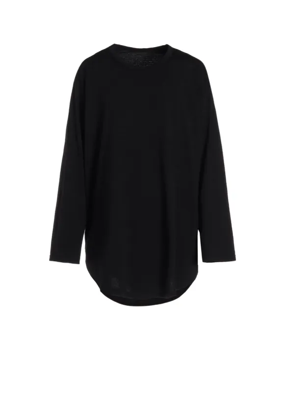COTTON JERSEY ROUND HEM JUMBO LONG SLEEVE T sold by Yohji Yamamoto