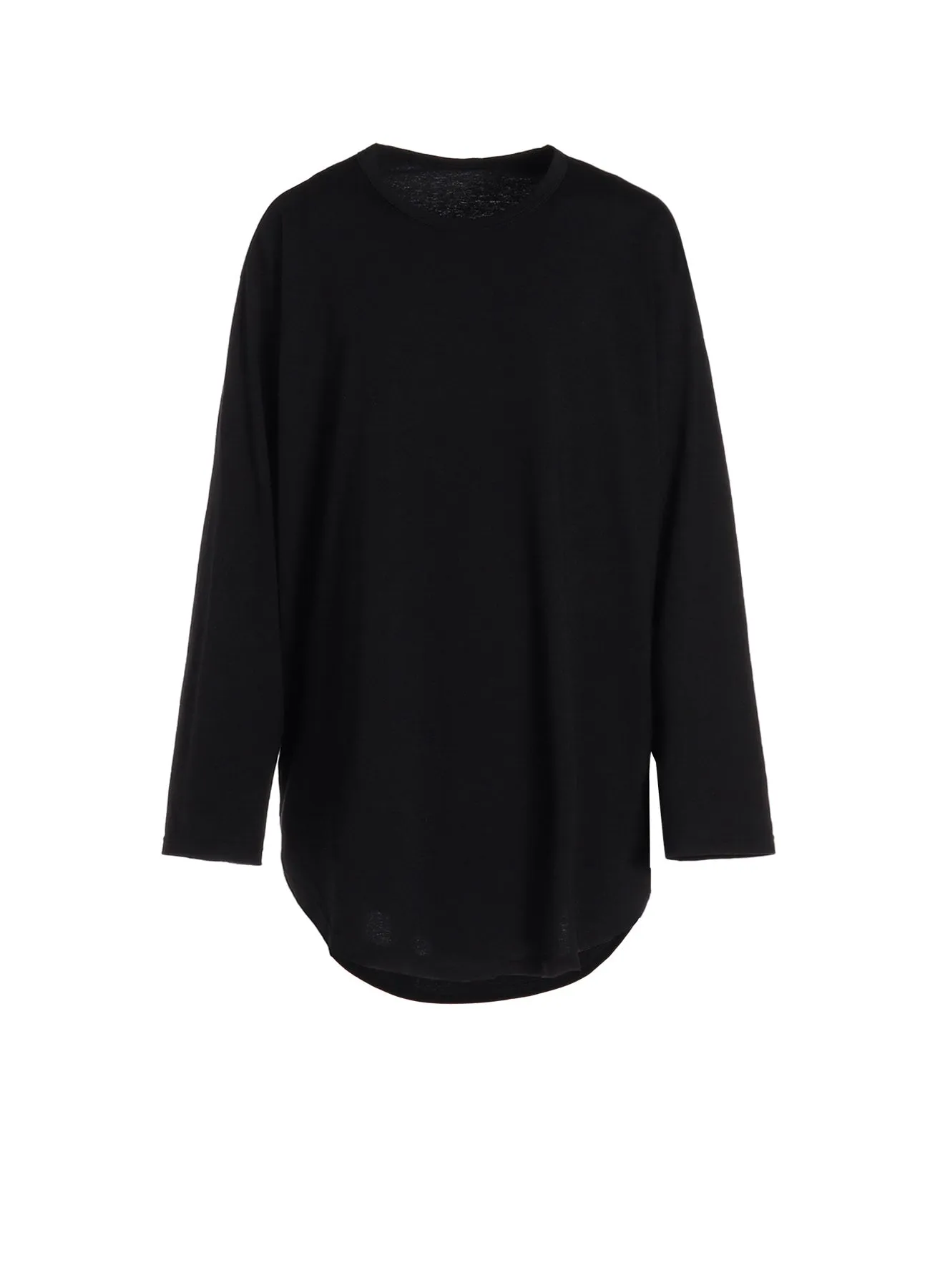 COTTON JERSEY ROUND HEM JUMBO LONG SLEEVE T sold by Yohji Yamamoto