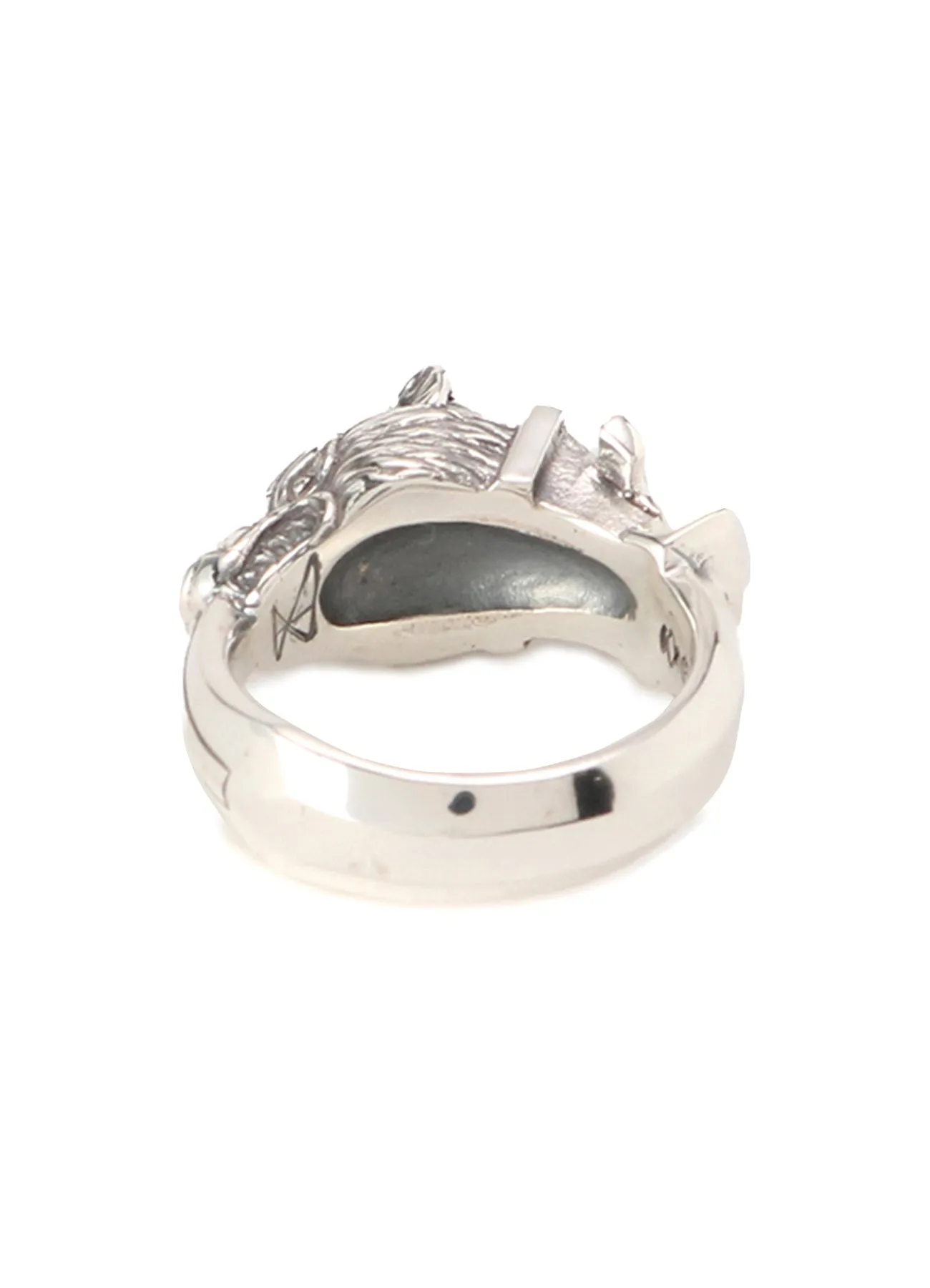 Silver 950 Wolf Dagger Ring sold by Yohji Yamamoto product image thumbnail 3