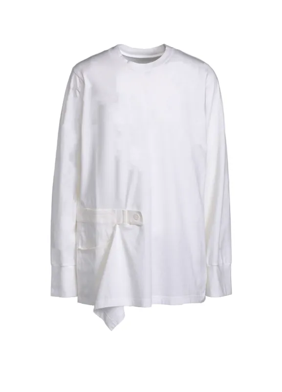 COTTON JERSEY PANTS DOCKING LONG SLEEVE T-SHIRT sold by Yohji Yamamoto