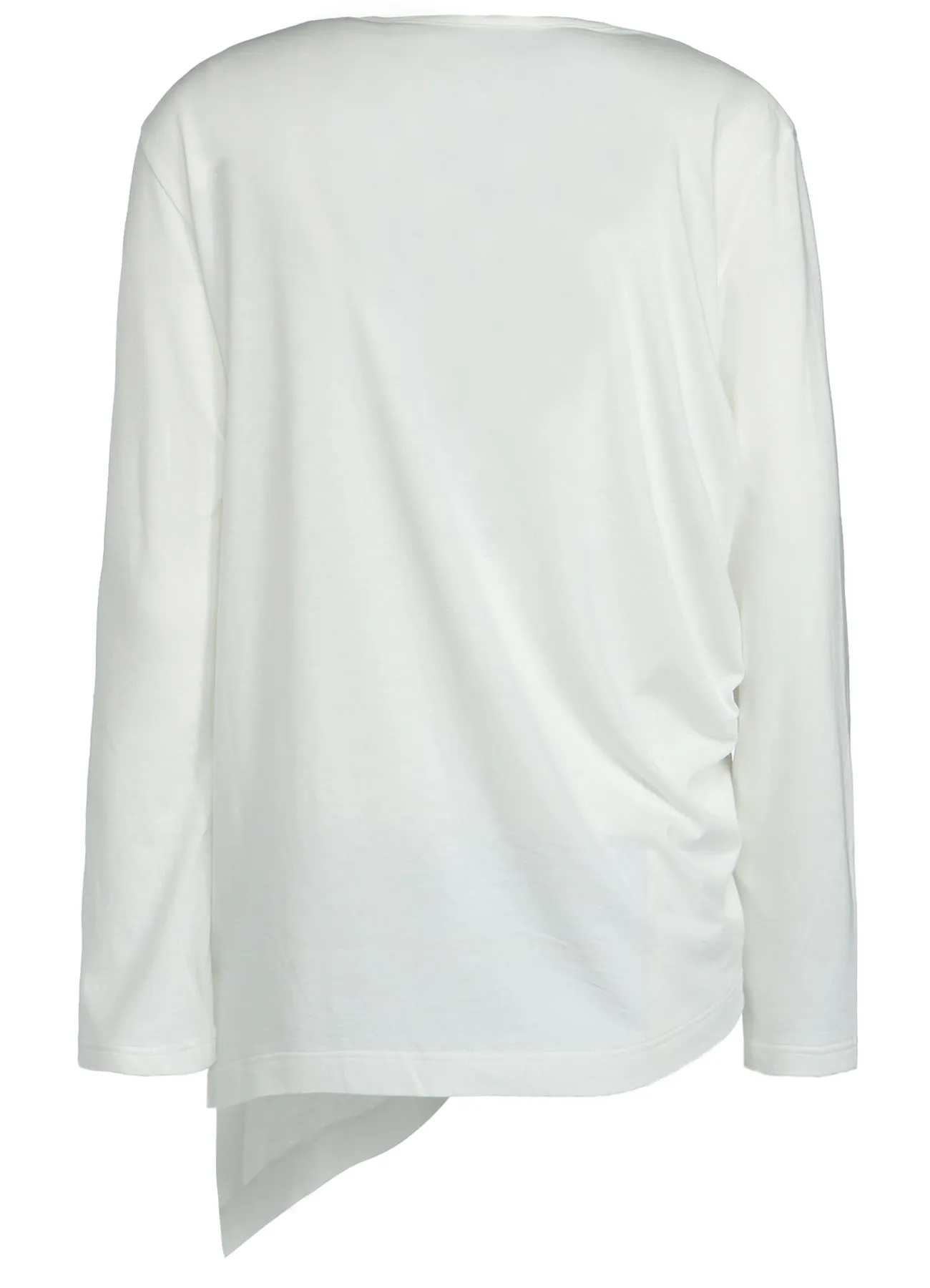 COTTON MODAL JERSEY DRAWSTRING SHIRRED LONG SLEEVE T-SHIRT sold by Yohji Yamamoto product image thumbnail 4