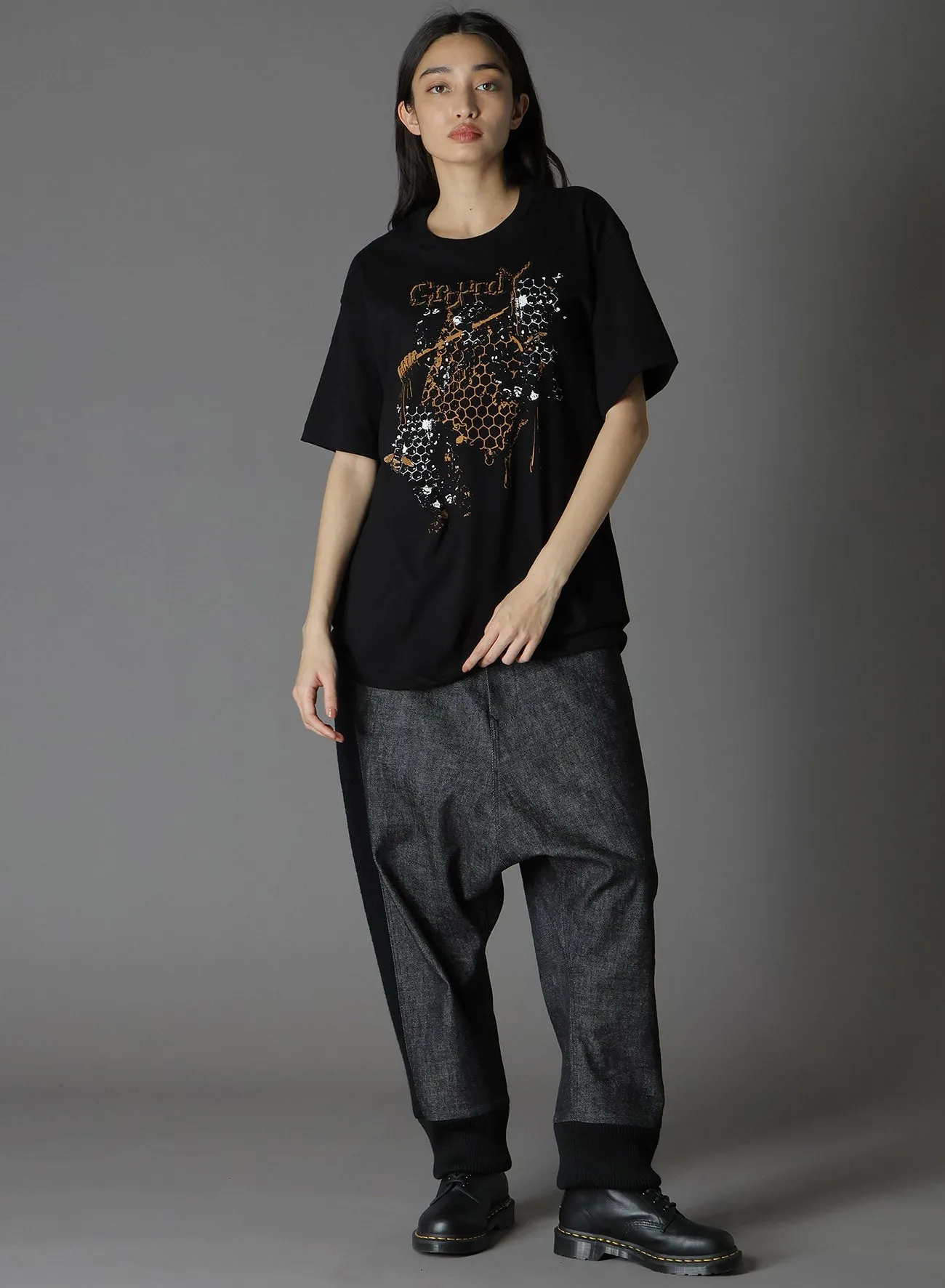 HONEY GRAPHIC PRINT STANDARD T-SHIRT sold by Yohji Yamamoto product image thumbnail 2