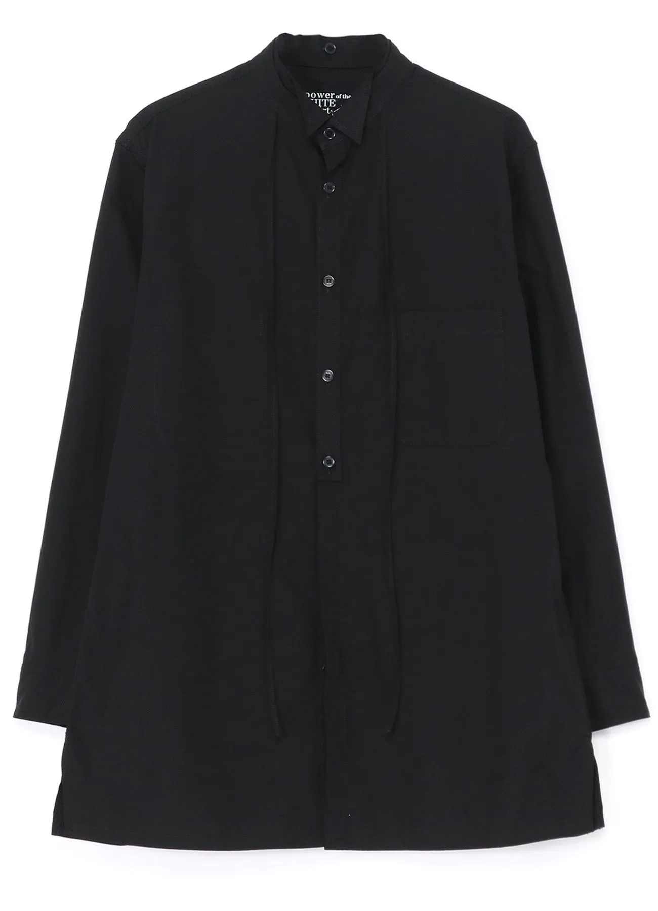 COTTON BROADCLOTH STRING DETAIL SHIRT sold by Yohji Yamamoto product image thumbnail 2