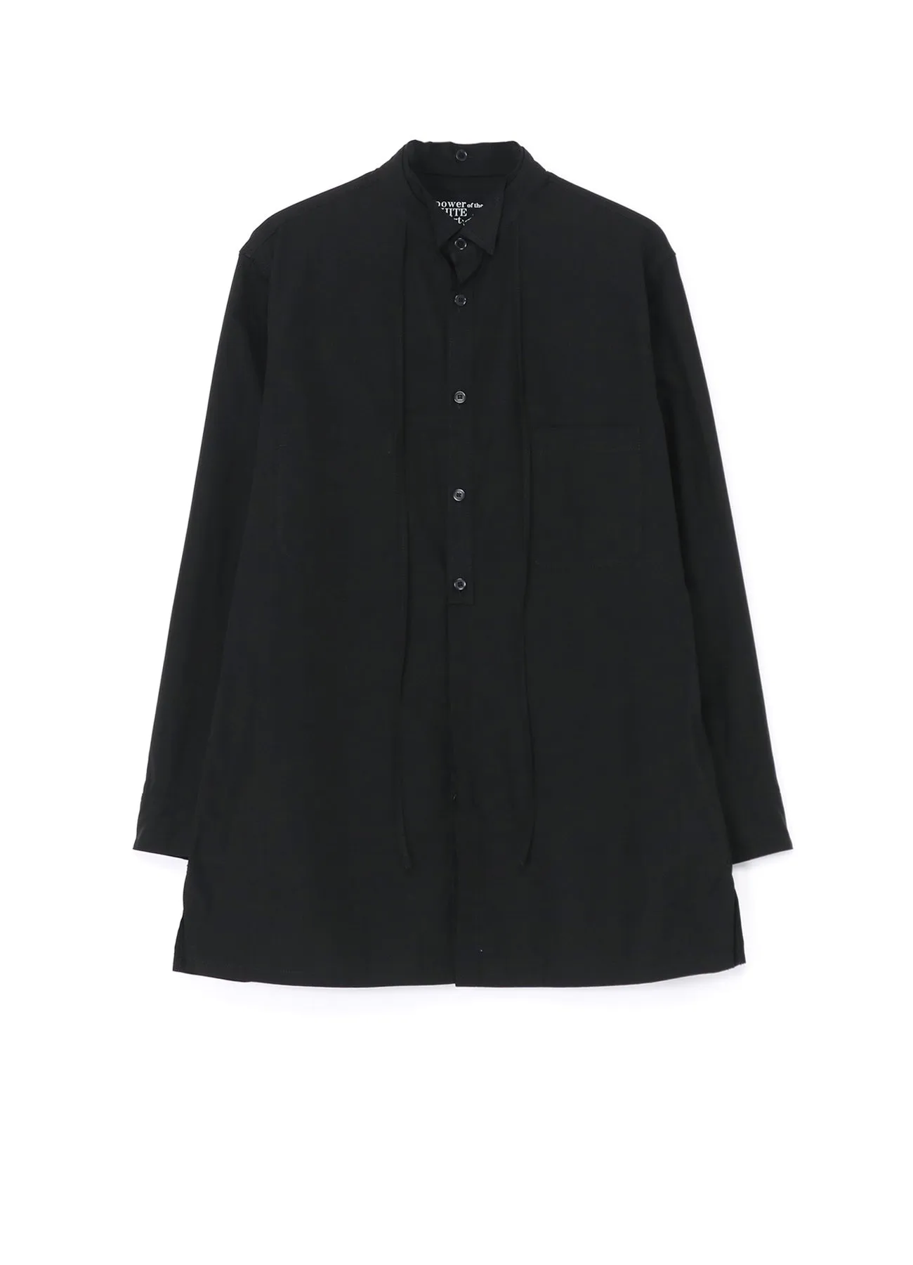 COTTON BROADCLOTH STRING DETAIL SHIRT sold by Yohji Yamamoto