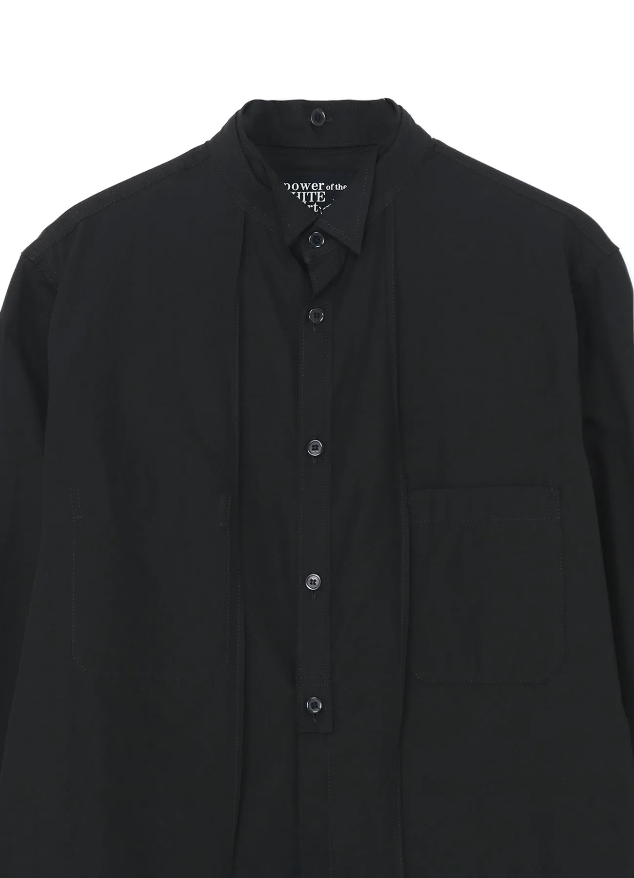 COTTON BROADCLOTH STRING DETAIL SHIRT sold by Yohji Yamamoto product image thumbnail 4