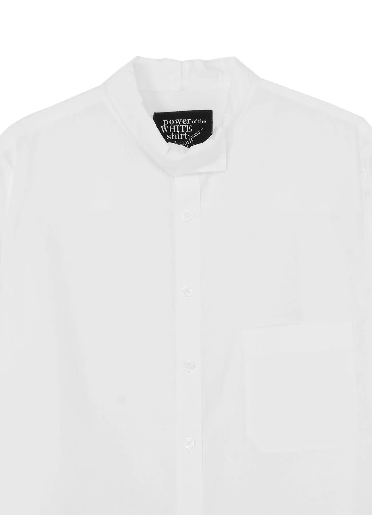 COTTON BROADCLOTH ASYMMETRIC COLLAR SHIRT sold by Yohji Yamamoto product image thumbnail 4