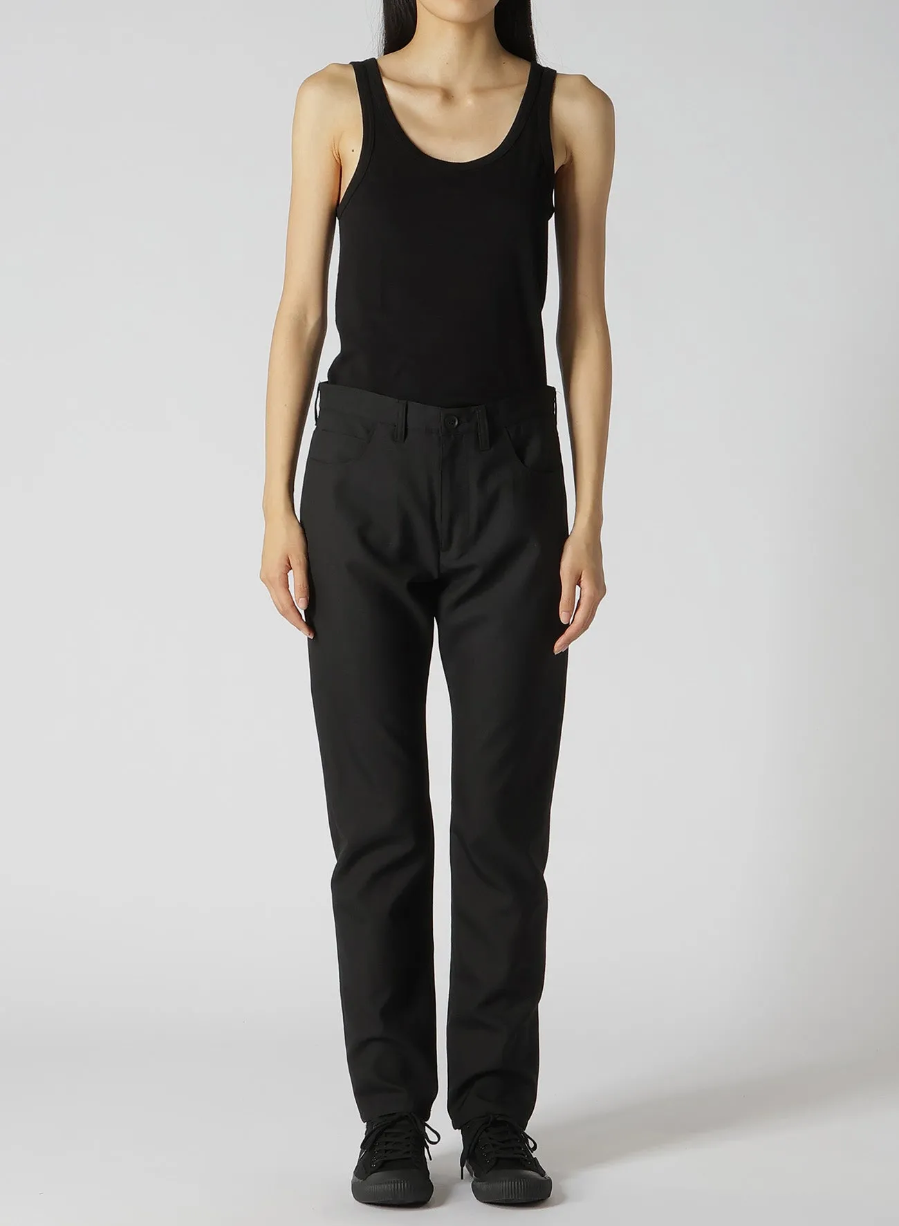 WOOL POLYESTER GABARDINE SLIM 5POCKET PANTS sold by Yohji Yamamoto product image thumbnail 3