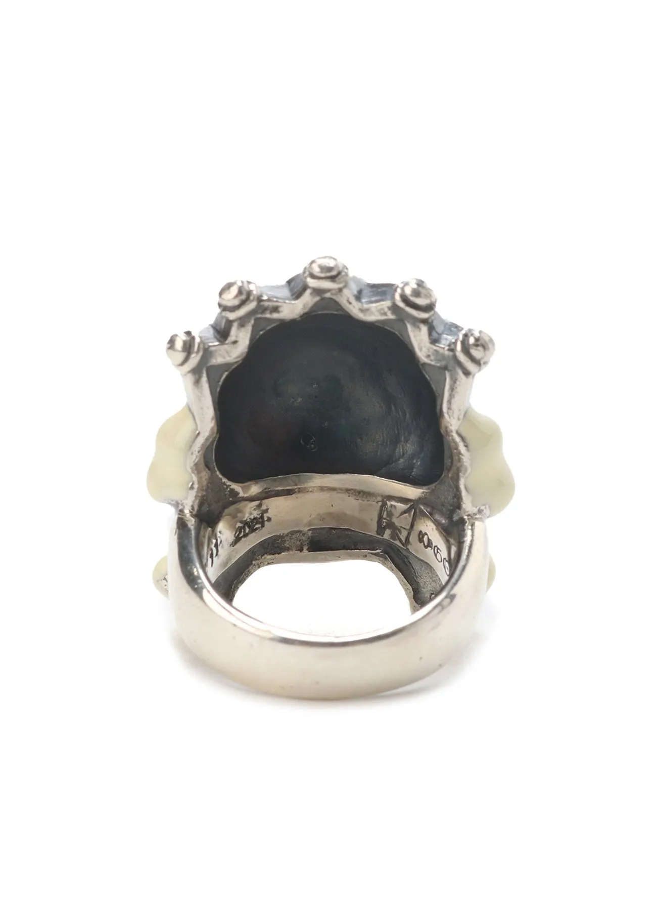 SILVER950 SKULL CROWN RING sold by Yohji Yamamoto product image thumbnail 3