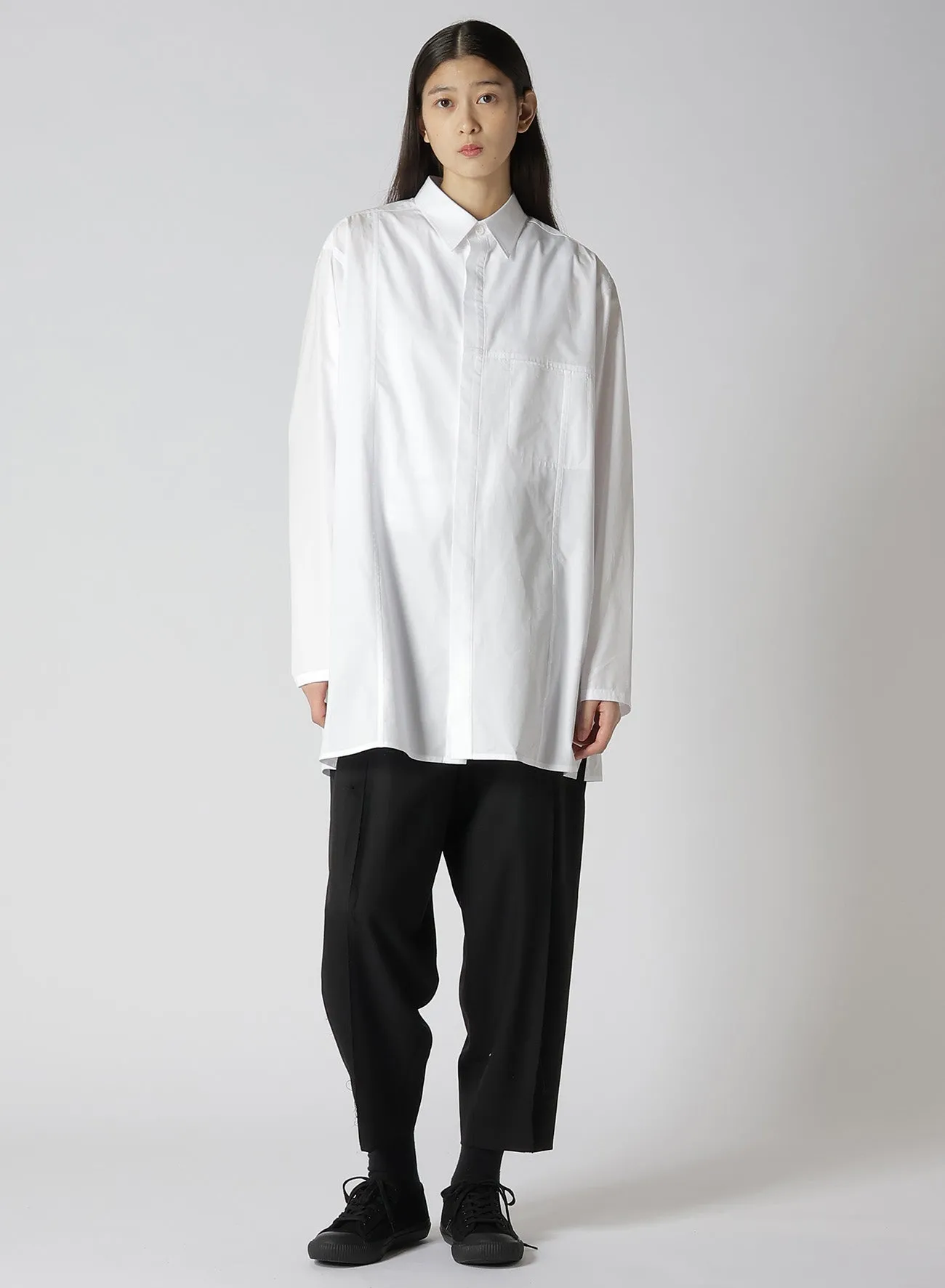WOOL POLYESTER GABARDINE CROSS TUCK PANTS sold by Yohji Yamamoto product image thumbnail 2